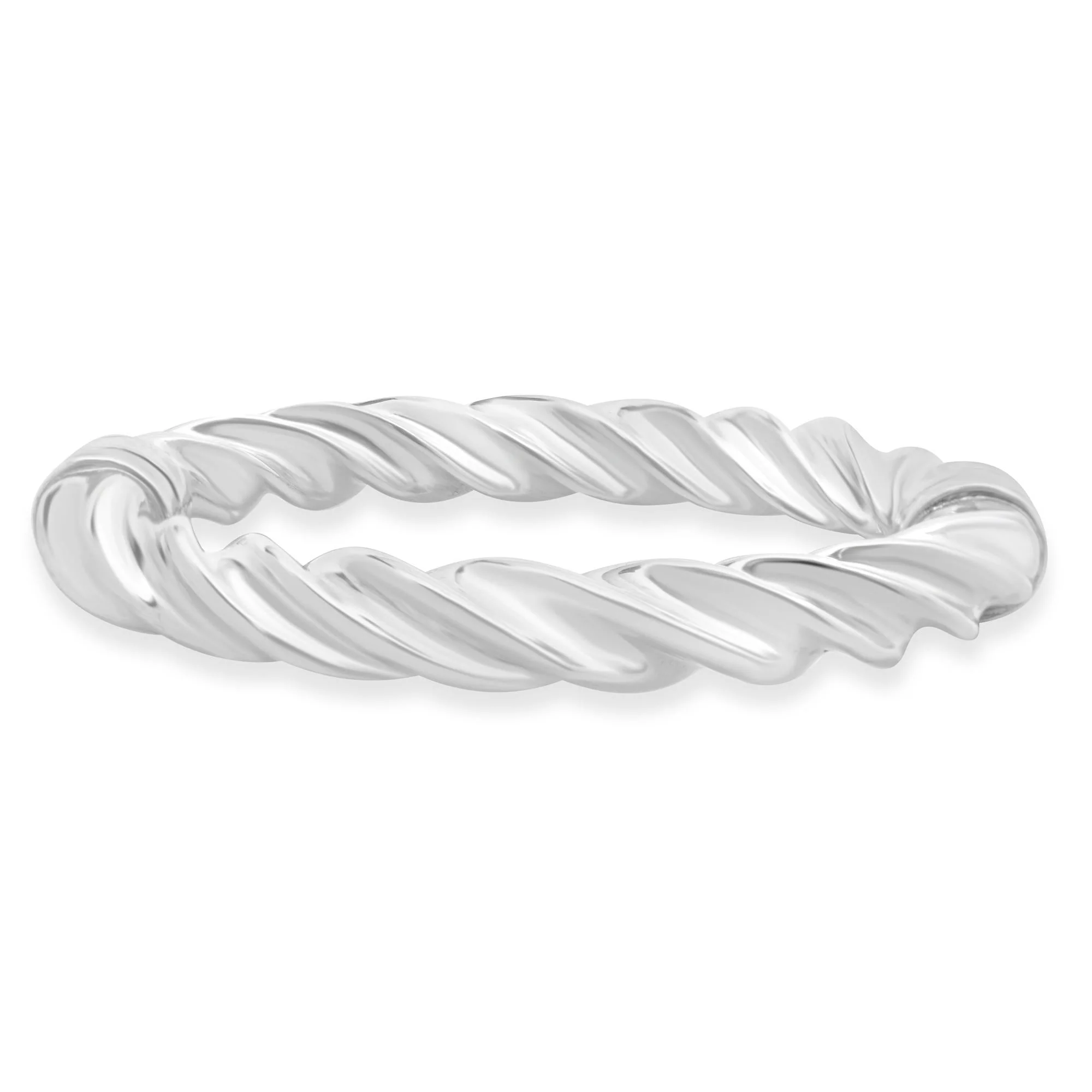 Sterling Silver Twist Bangle Bracelet - Image 4