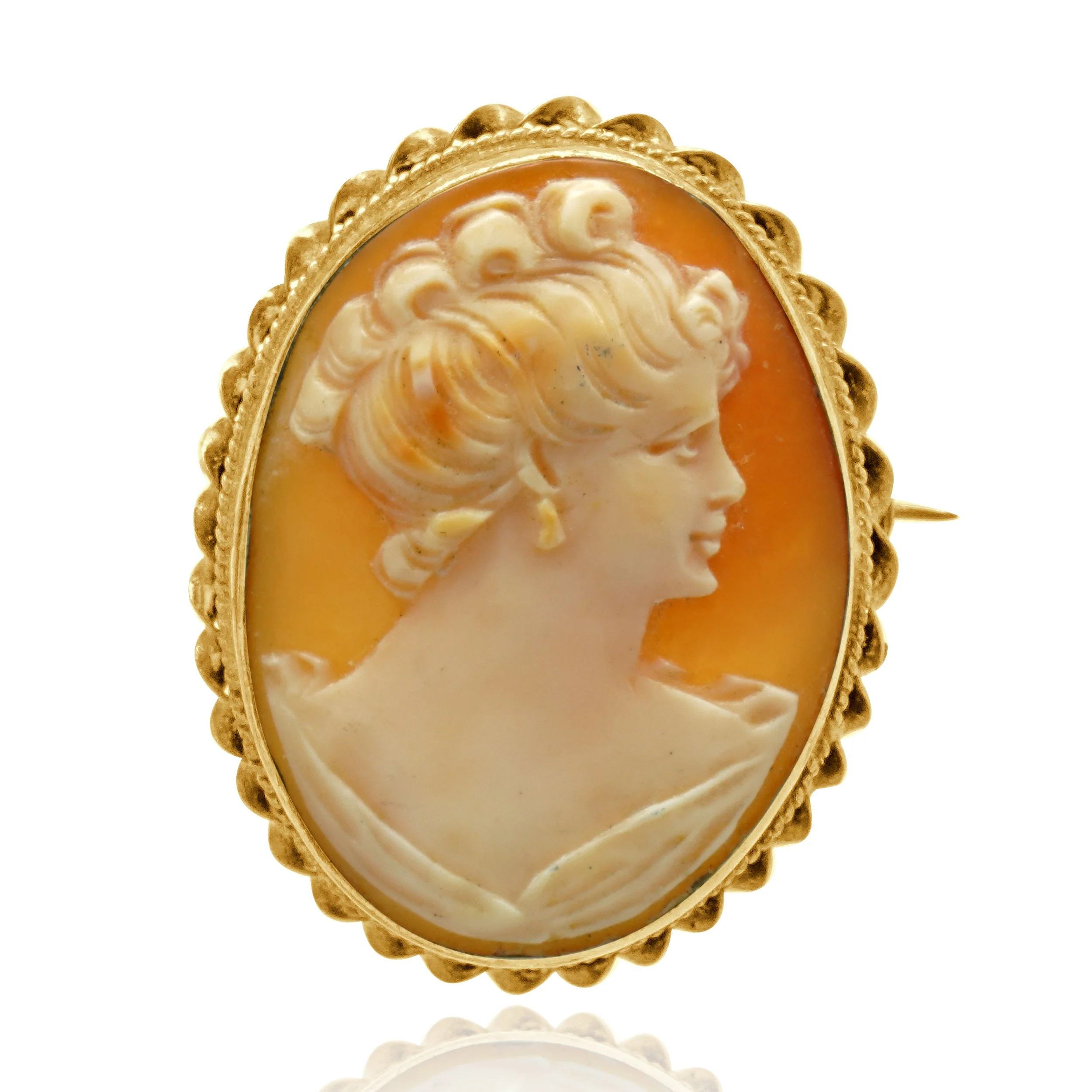 Sterling Silver Vintage Cameo Pin