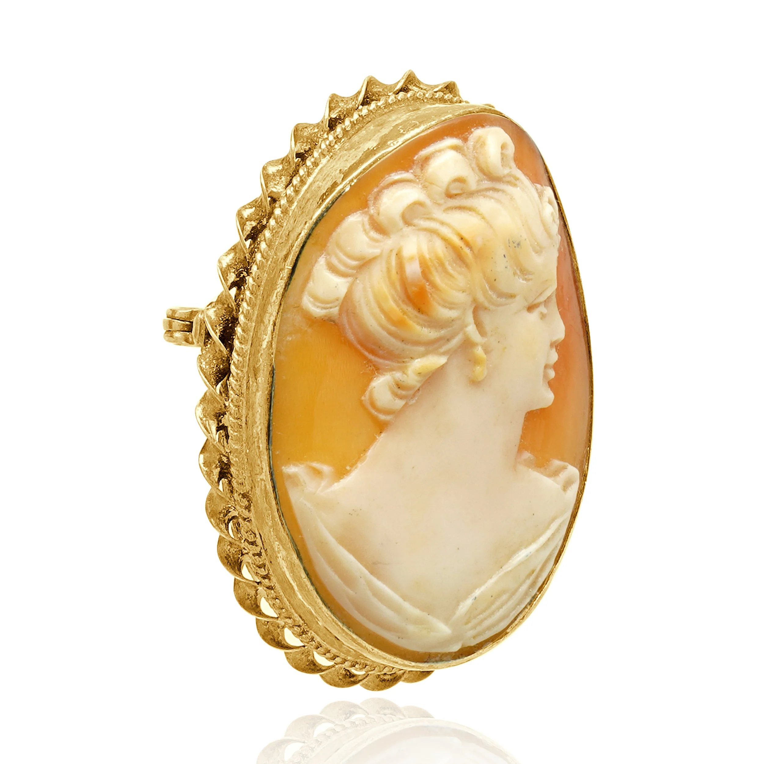 Sterling Silver Vintage Cameo Pin - Image 2