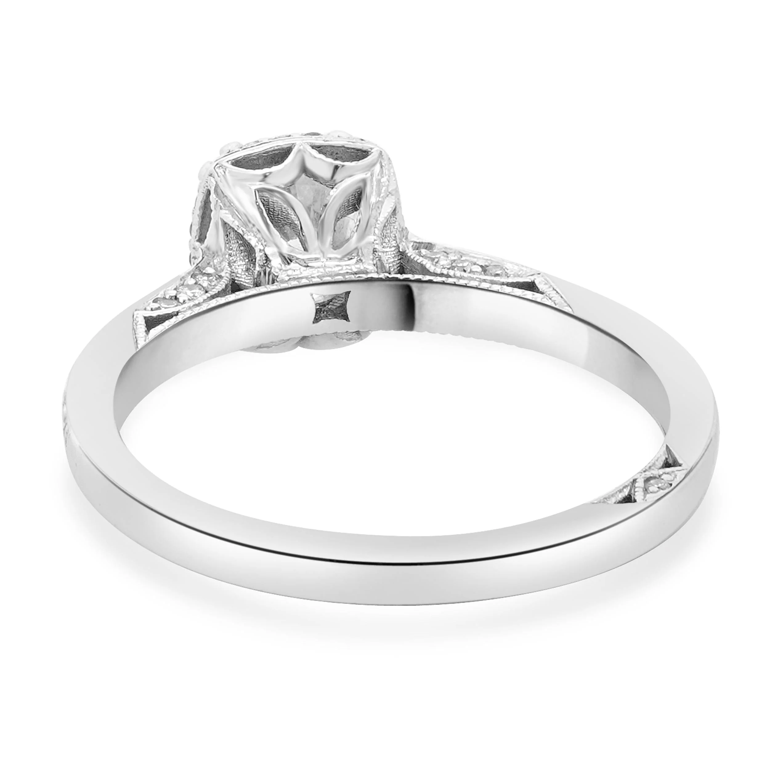 Tacori 18 Karat White Gold Round Brilliant Cut Diamond Engagement Ring - Image 4