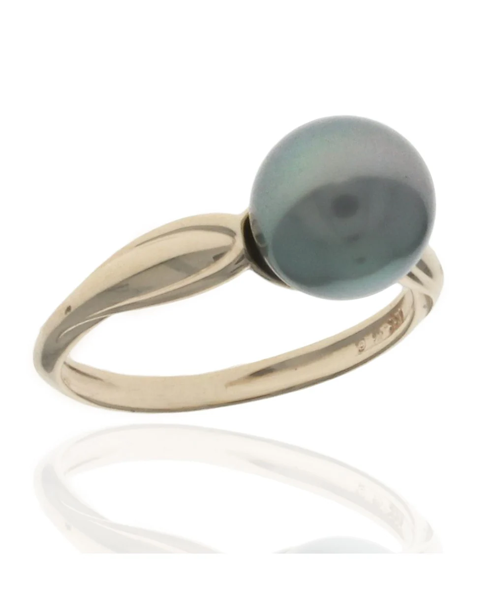 Tahitian Black Pearl Solitaire Ring