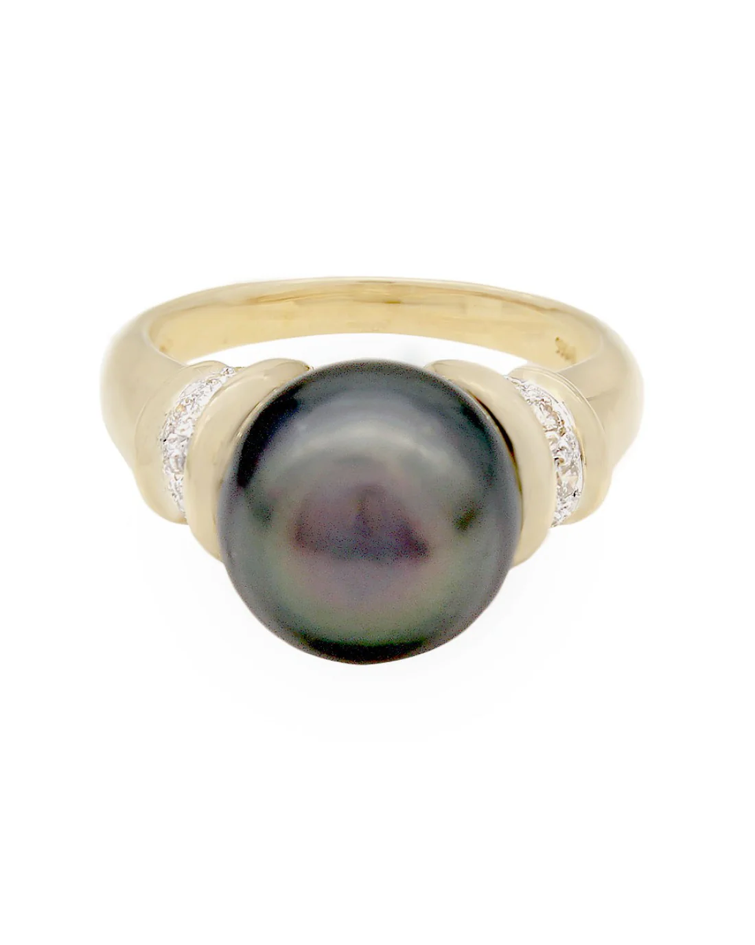 Tahitian Pearl and Diamond Accent Ring - Image 2