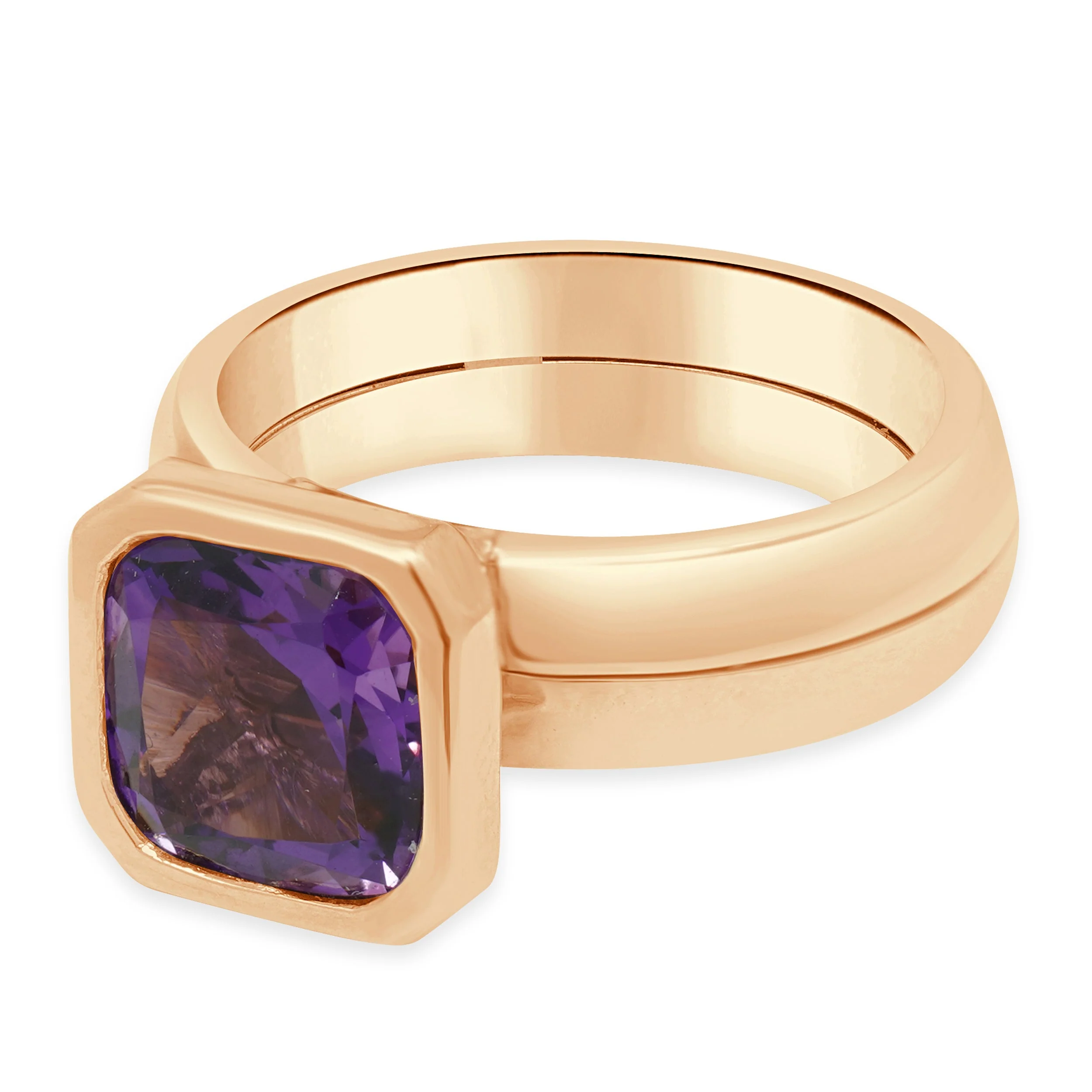 Tammy Kohl 14 Karat Rose Gold Crown Amethyst Ring - Image 2