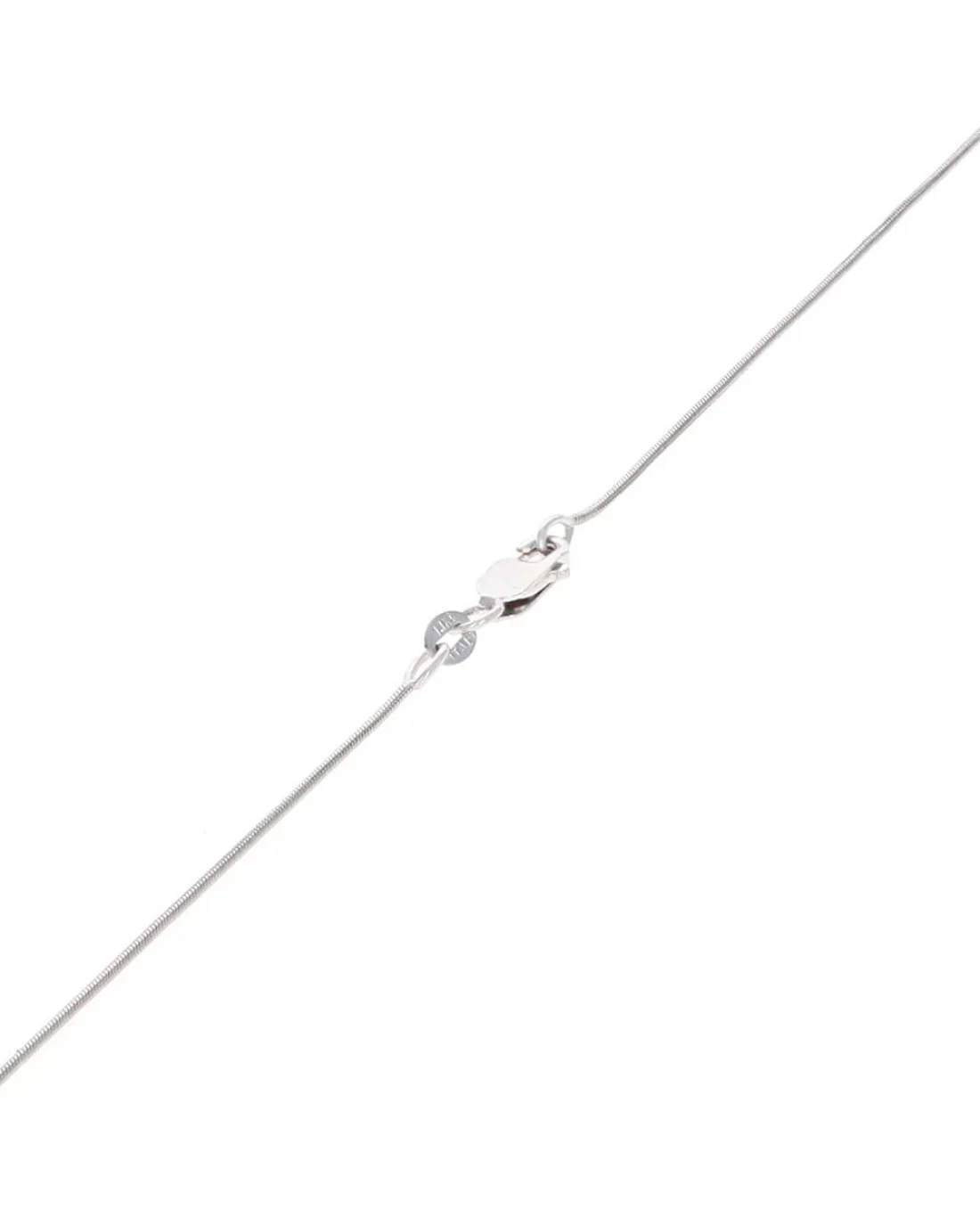Tanzanite and Diamond Drop on Snake Chain Necklace - Image 2