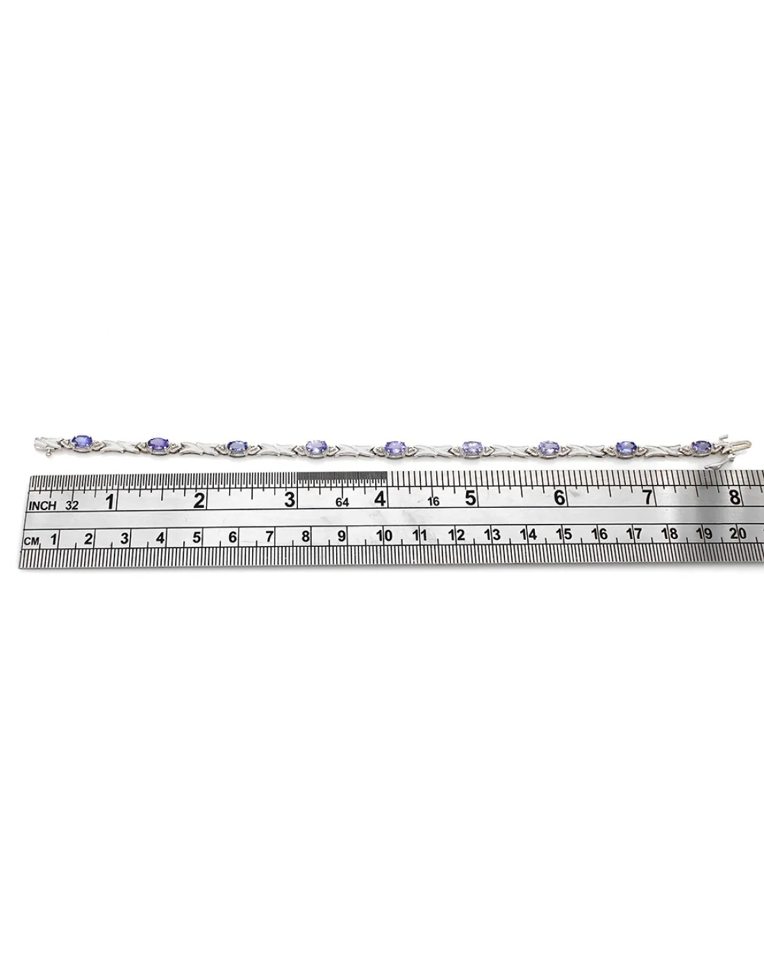 Tanzanite and Diamond Inline Bracelet - Image 3