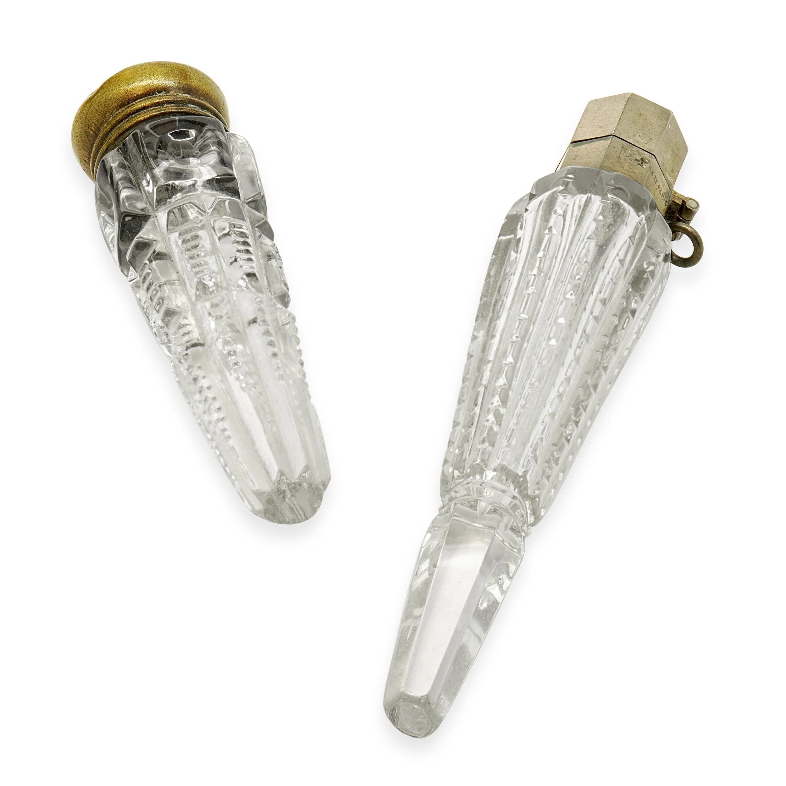 Theo W. Foster & Bros. Sterling Capped Crystal Perfume Bottles - Image 3