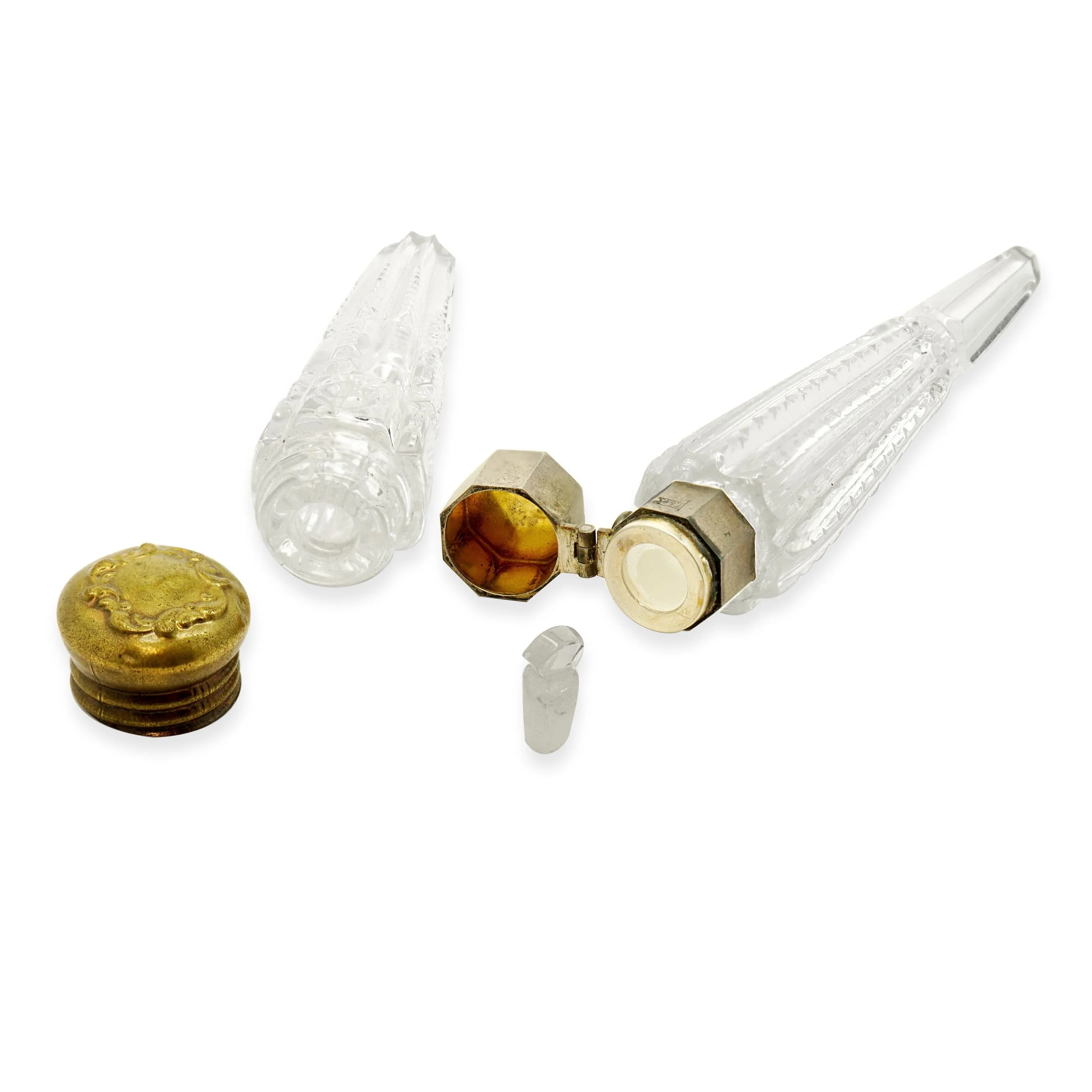 Theo W. Foster & Bros. Sterling Capped Crystal Perfume Bottles - Image 4