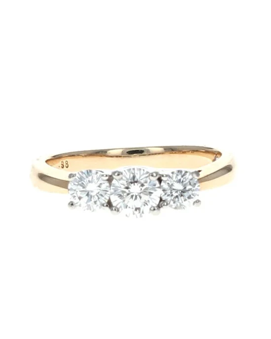 Three Stone Diamond Ring in Gold - Image 2