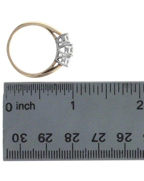 Three Stone Diamond Ring in Gold - Image 3