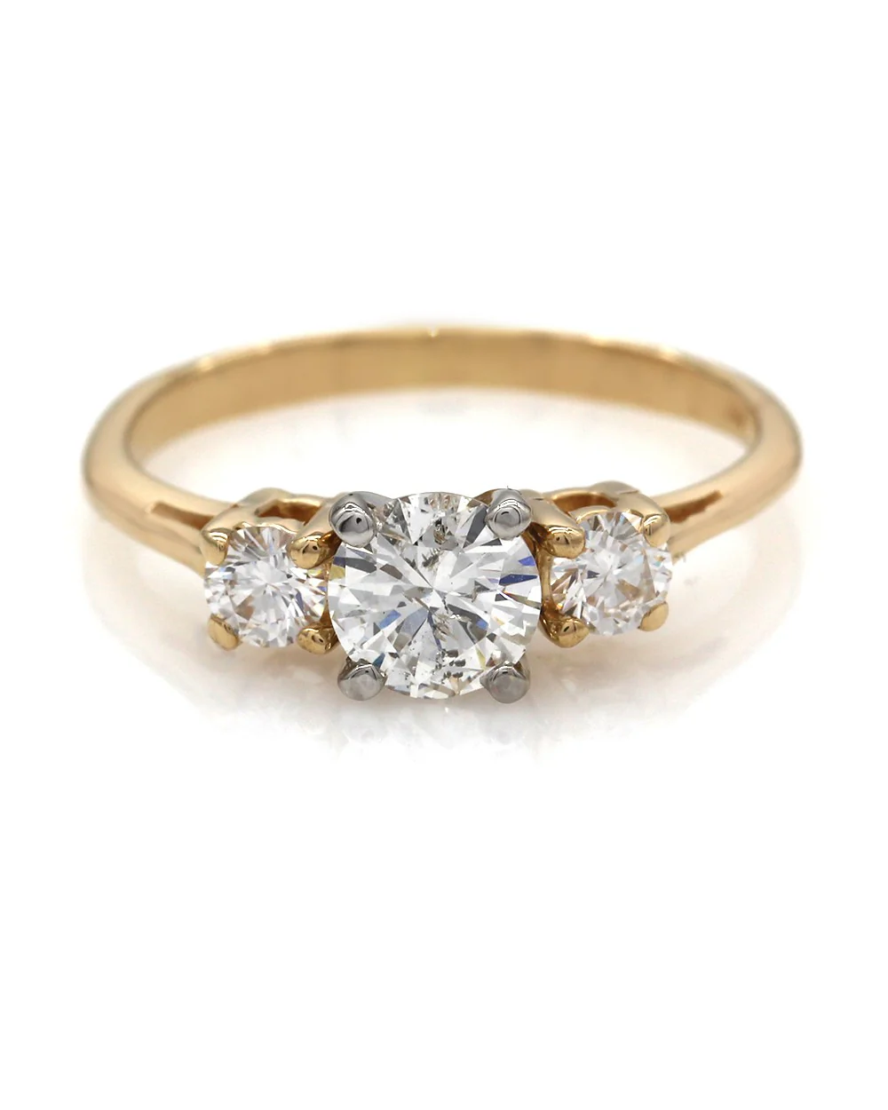 Three Stone Diamond Ring in Gold - Image 2