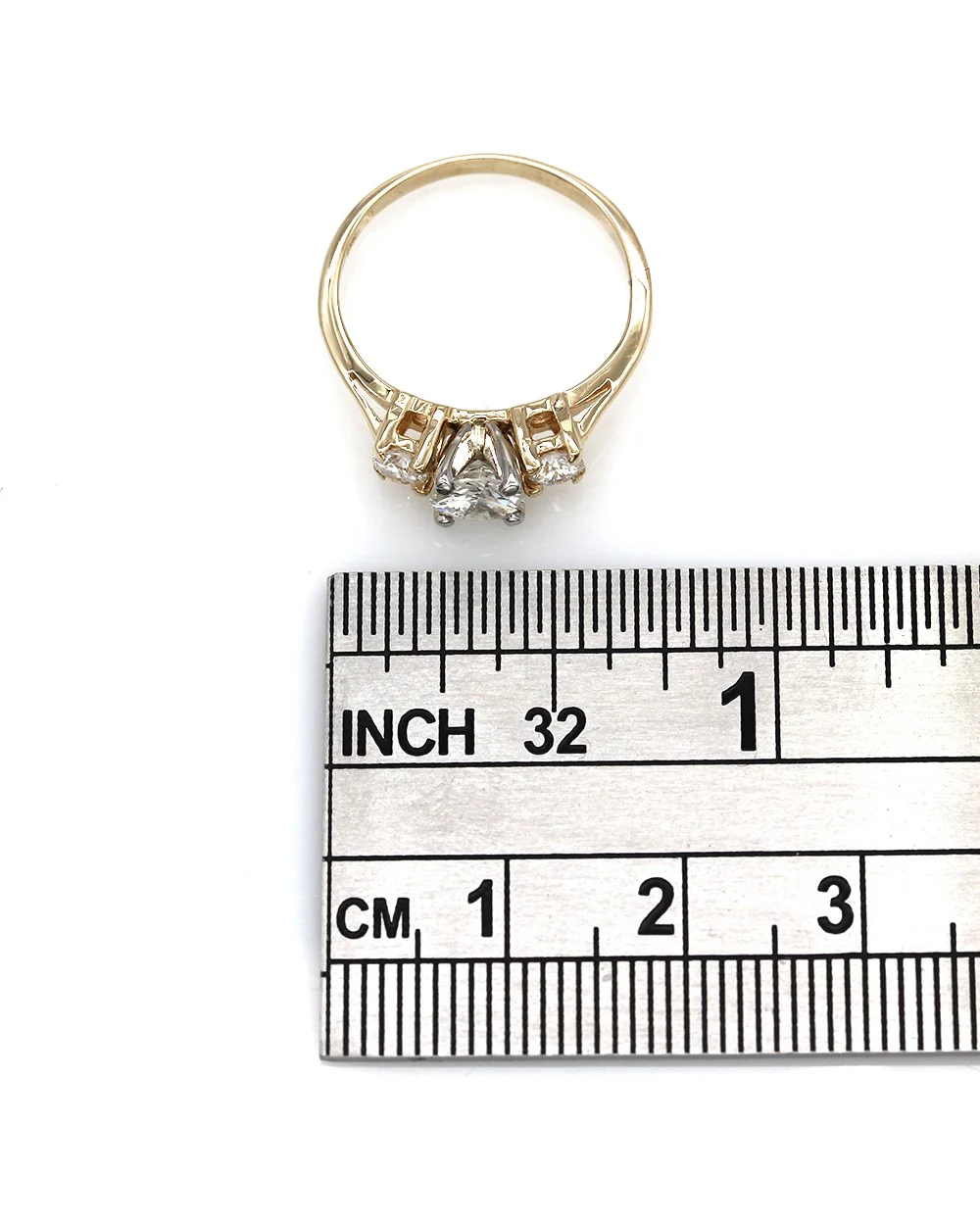 Three Stone Diamond Ring in Gold - Image 3