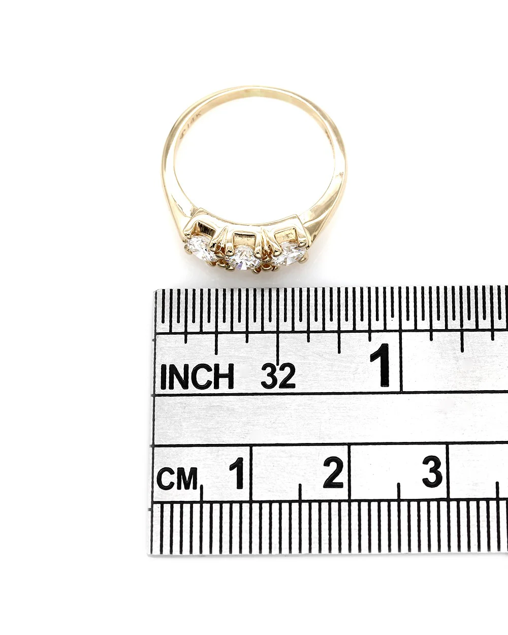 Three Stone Diamond Ring in Gold - Image 3