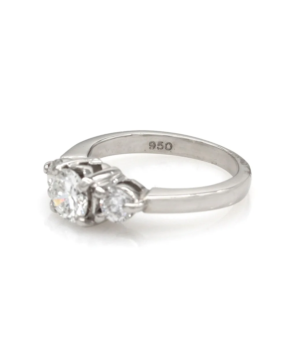 Three Stone Diamond Ring in Platinum - Image 3