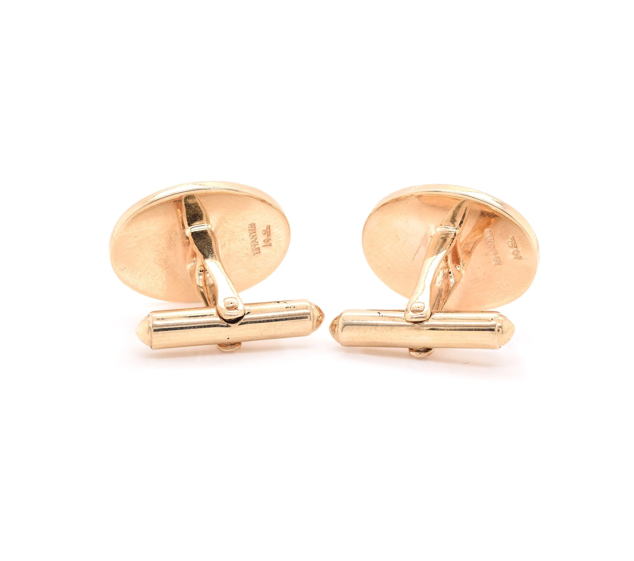 Tiffany & Co. 14 Karat Yellow Gold Monogram Cufflinks - Image 3