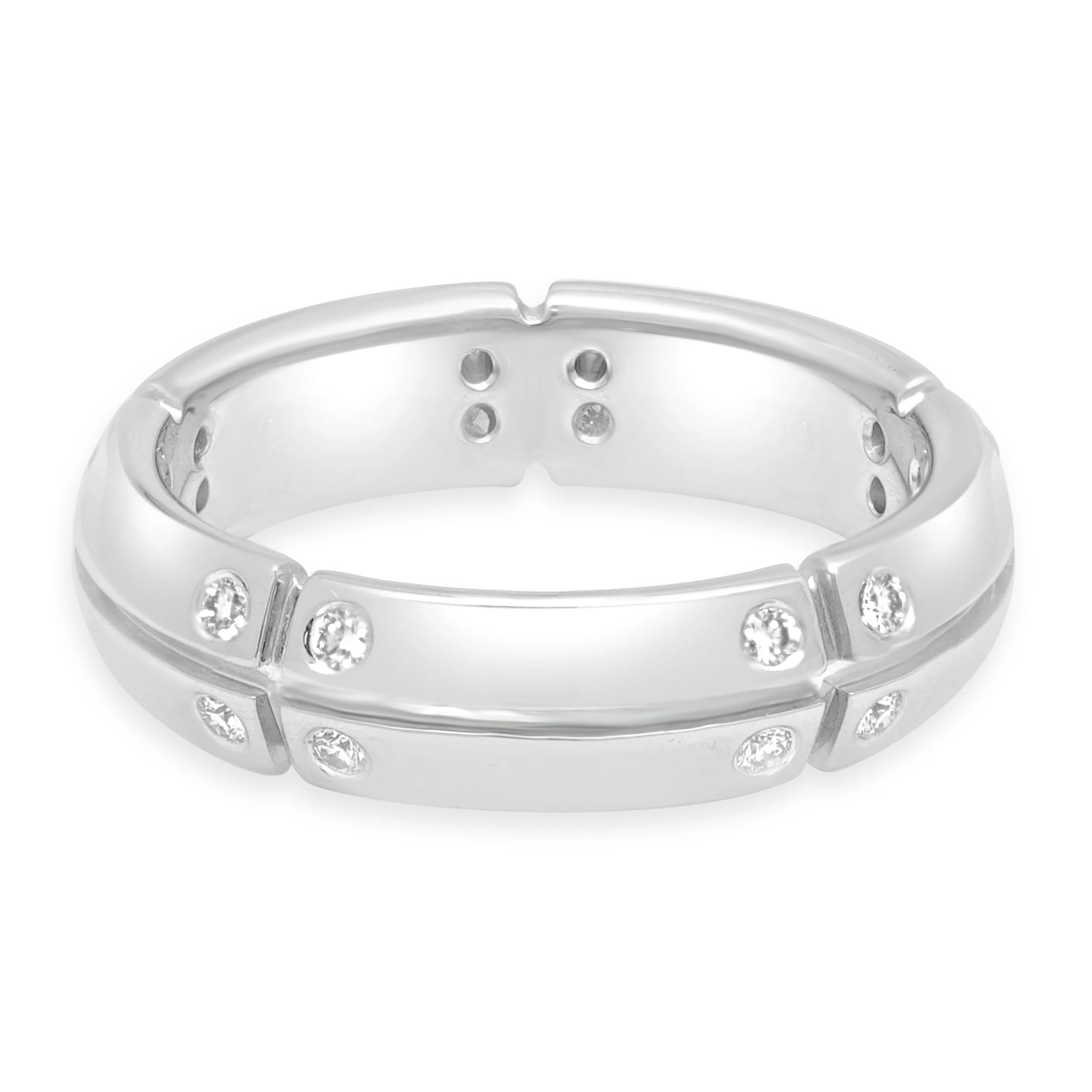 Tiffany & Co. 18 Karat White Gold Stream America Ring
