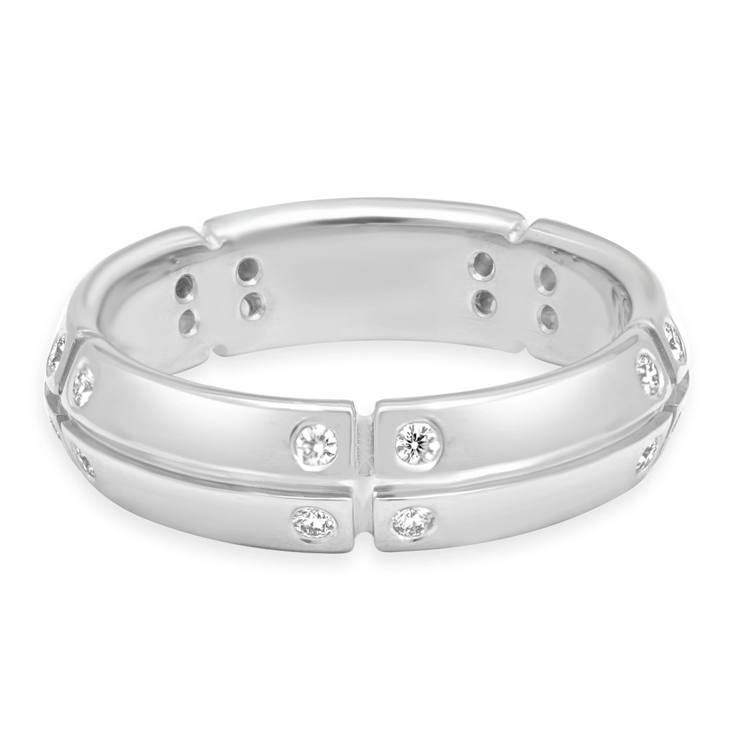 Tiffany & Co. 18 Karat White Gold Stream America Ring - Image 2