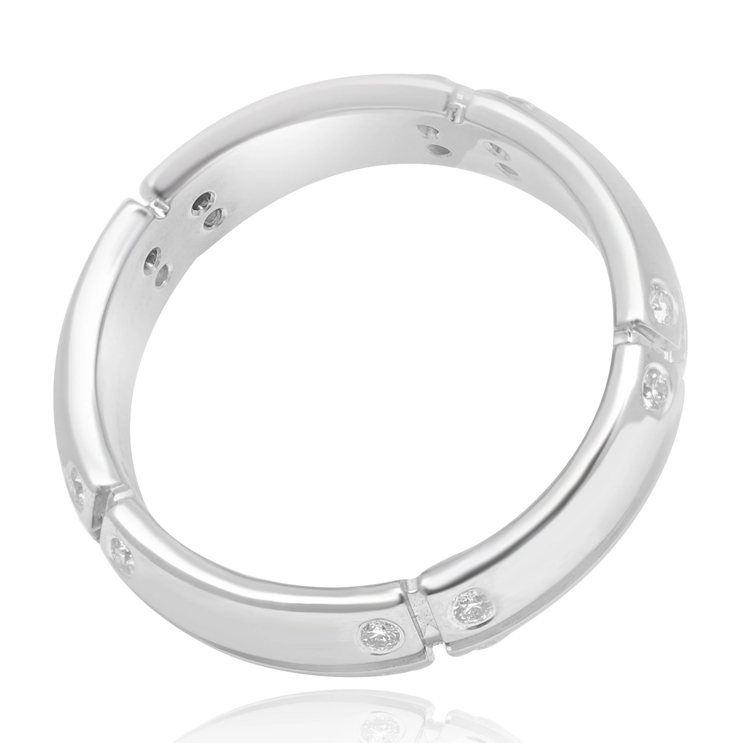 Tiffany & Co. 18 Karat White Gold Stream America Ring - Image 3