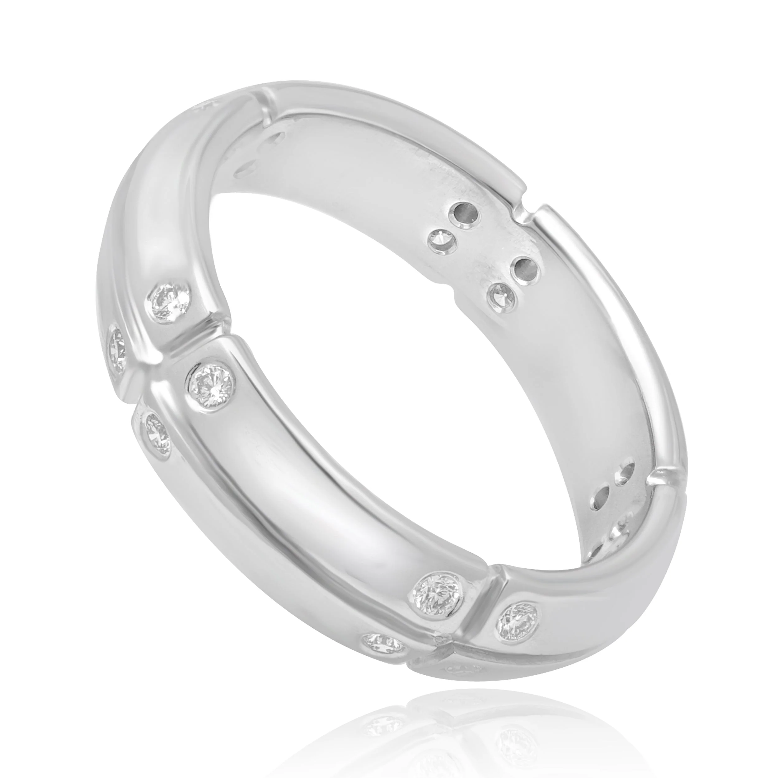 Tiffany & Co. 18 Karat White Gold Stream America Ring - Image 4