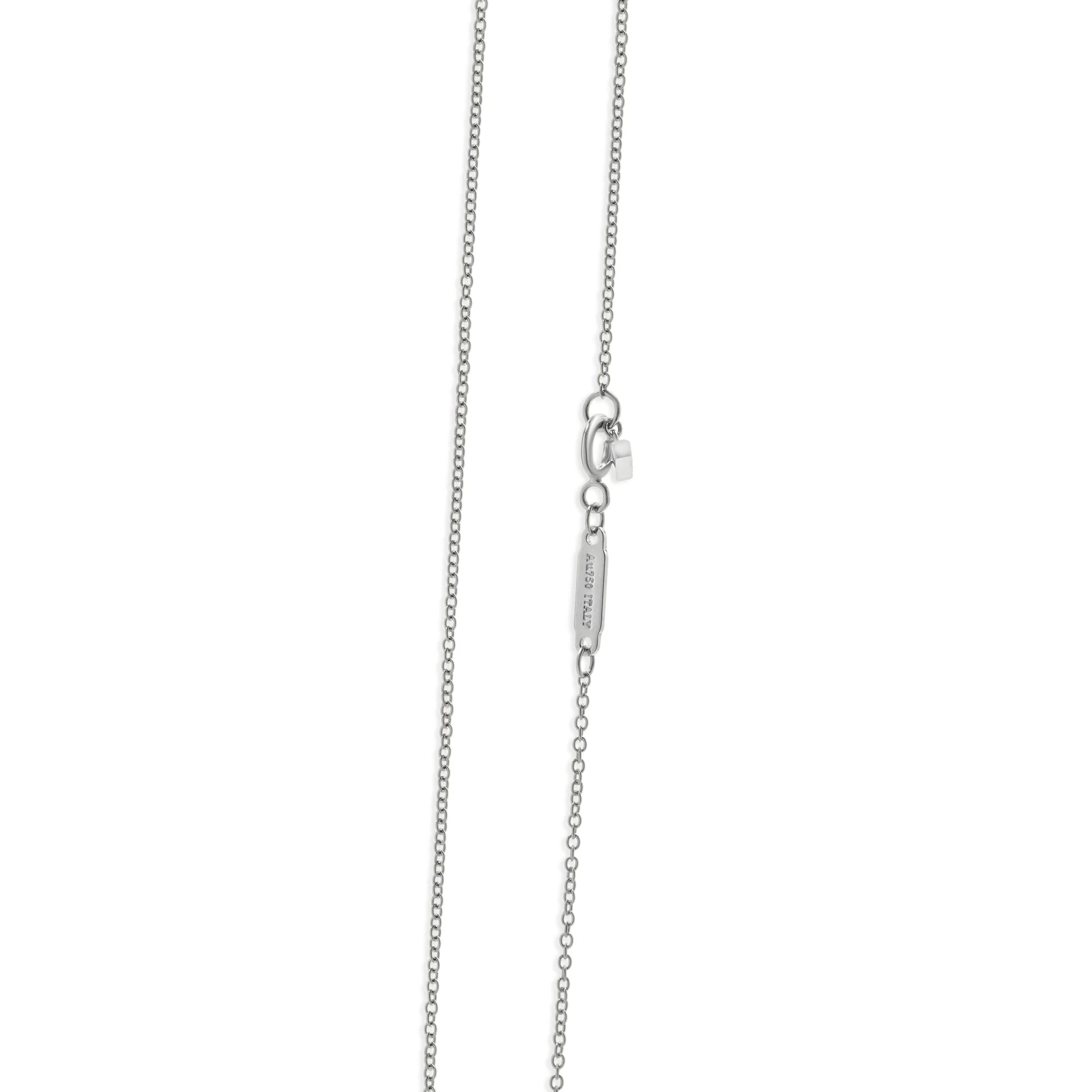 Tiffany & Co. 18 Karat White Gold T Smile Diamond Necklace - Image 4