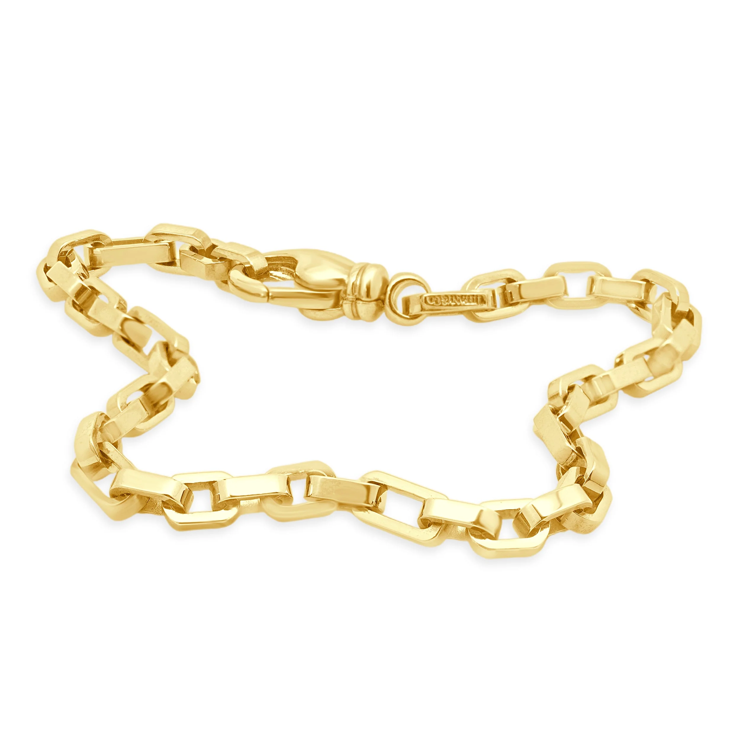 Tiffany & Co. 18 Karat Yellow Gold Flat Oval Link Bracelet 8.0" - Image 2