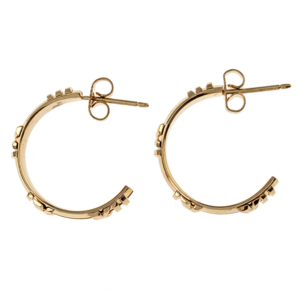 Tiffany & Co. 18K Yellow Gold Atlas Hoop Earrings - Image 3