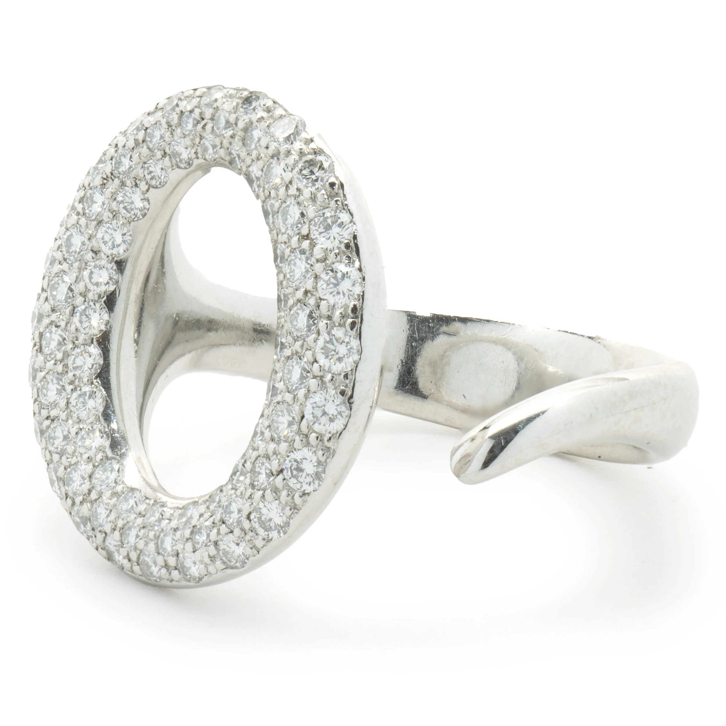 Tiffany & Co. Elsa Peretti Platinum Pave Diamond Sevilana Ring - Image 2