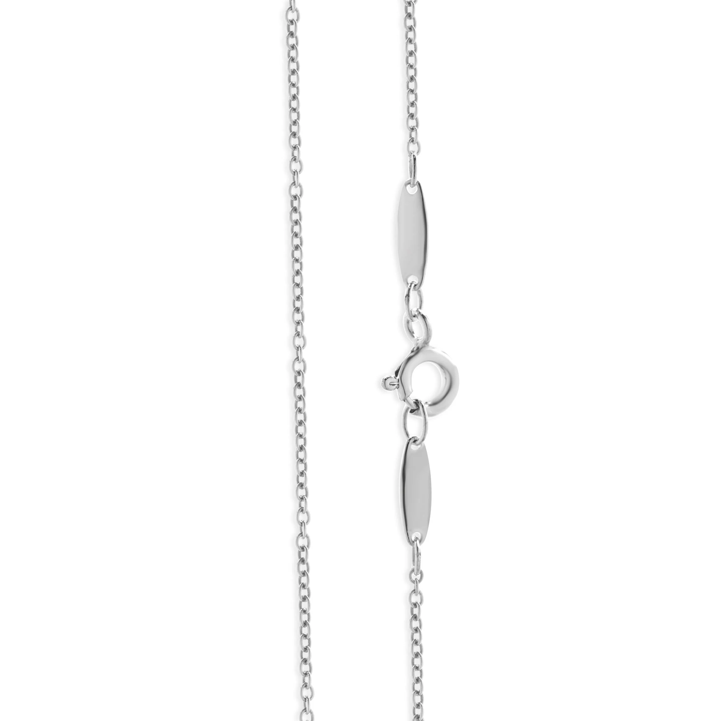 Tiffany & Co. Elsa Peretti Sterling Silver Diamond Solitaire Necklace - Image 4