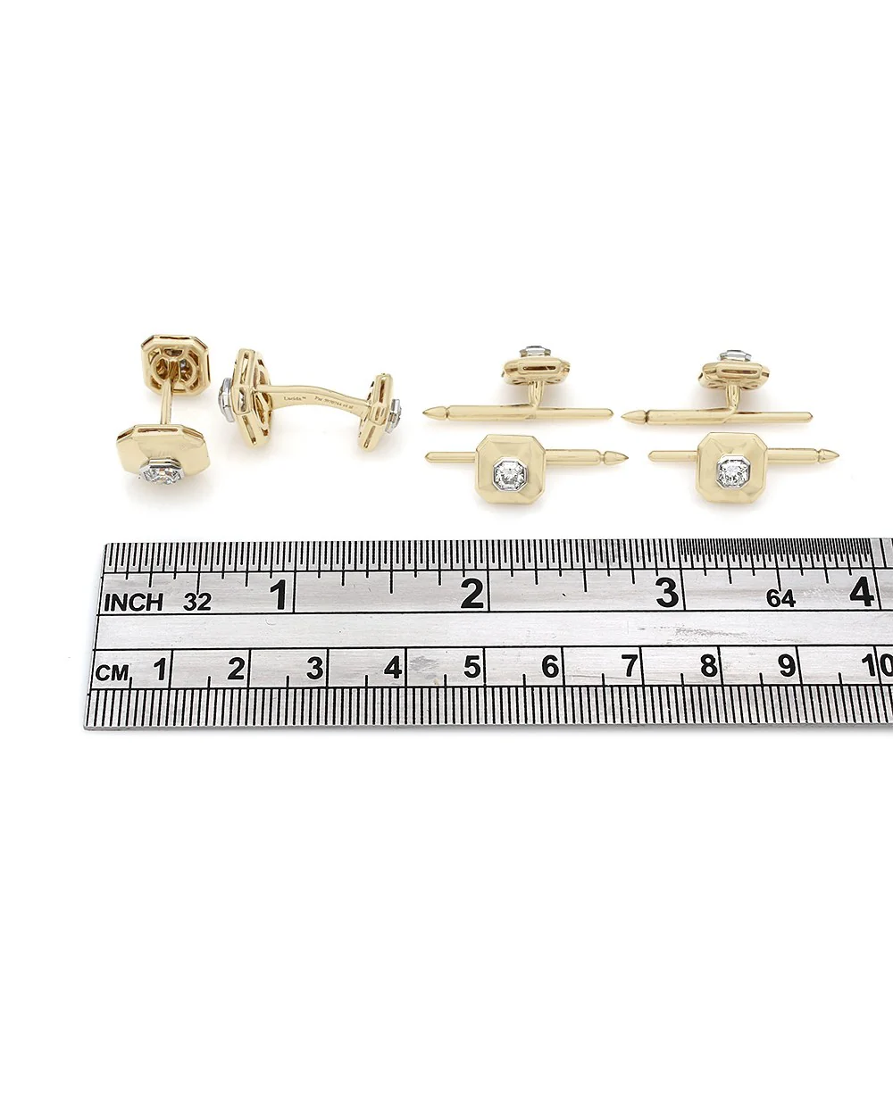 Tiffany & Co. Lucida Diamond Cufflinks and Shirt Studs - Image 3
