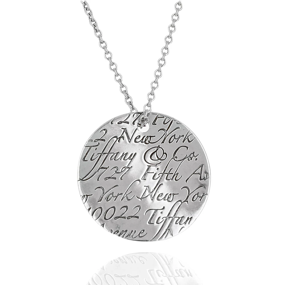 Tiffany & Co. Notes Medallion Necklace in Sterling Silver