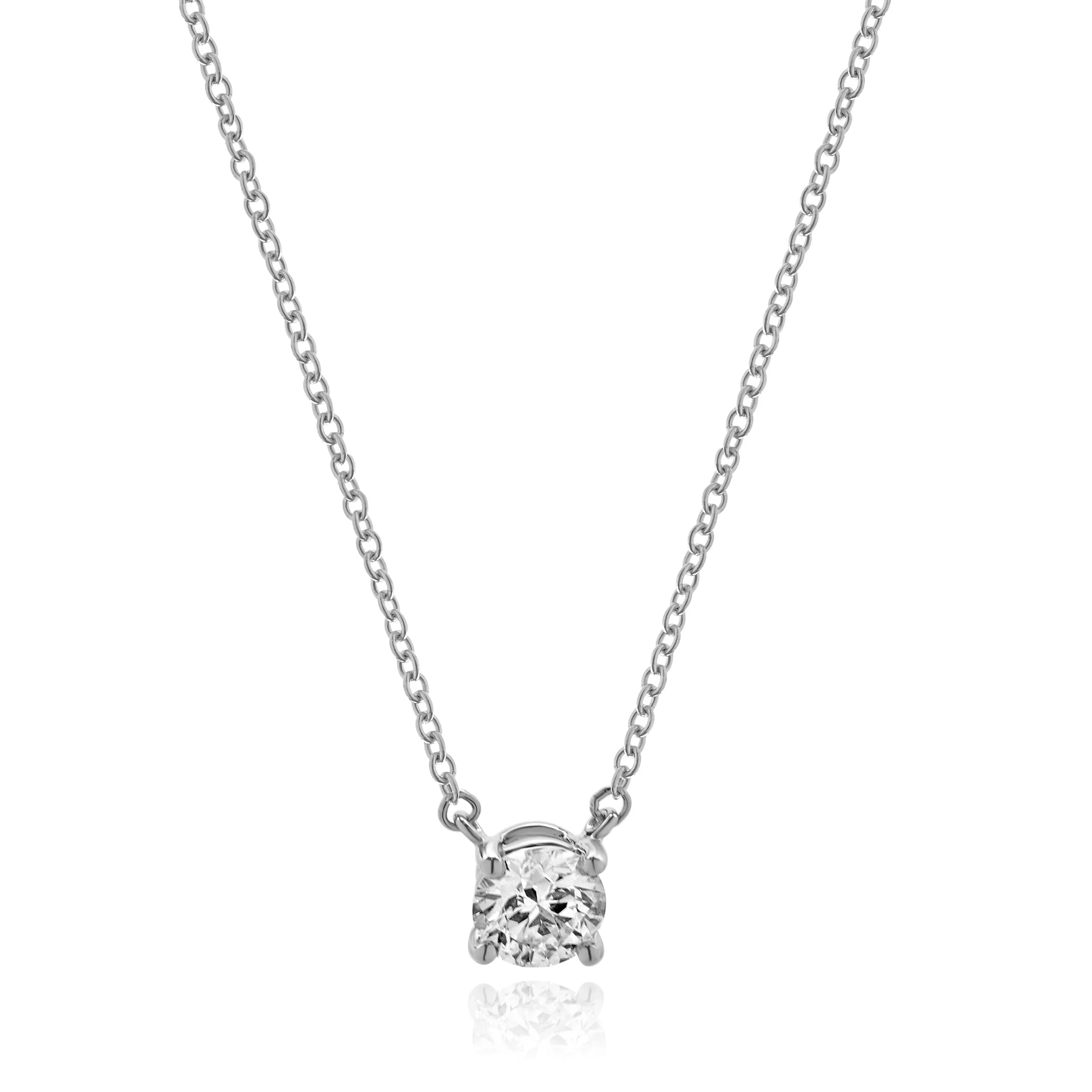 Tiffany & Co. Platinum Diamond Solitaire Necklace