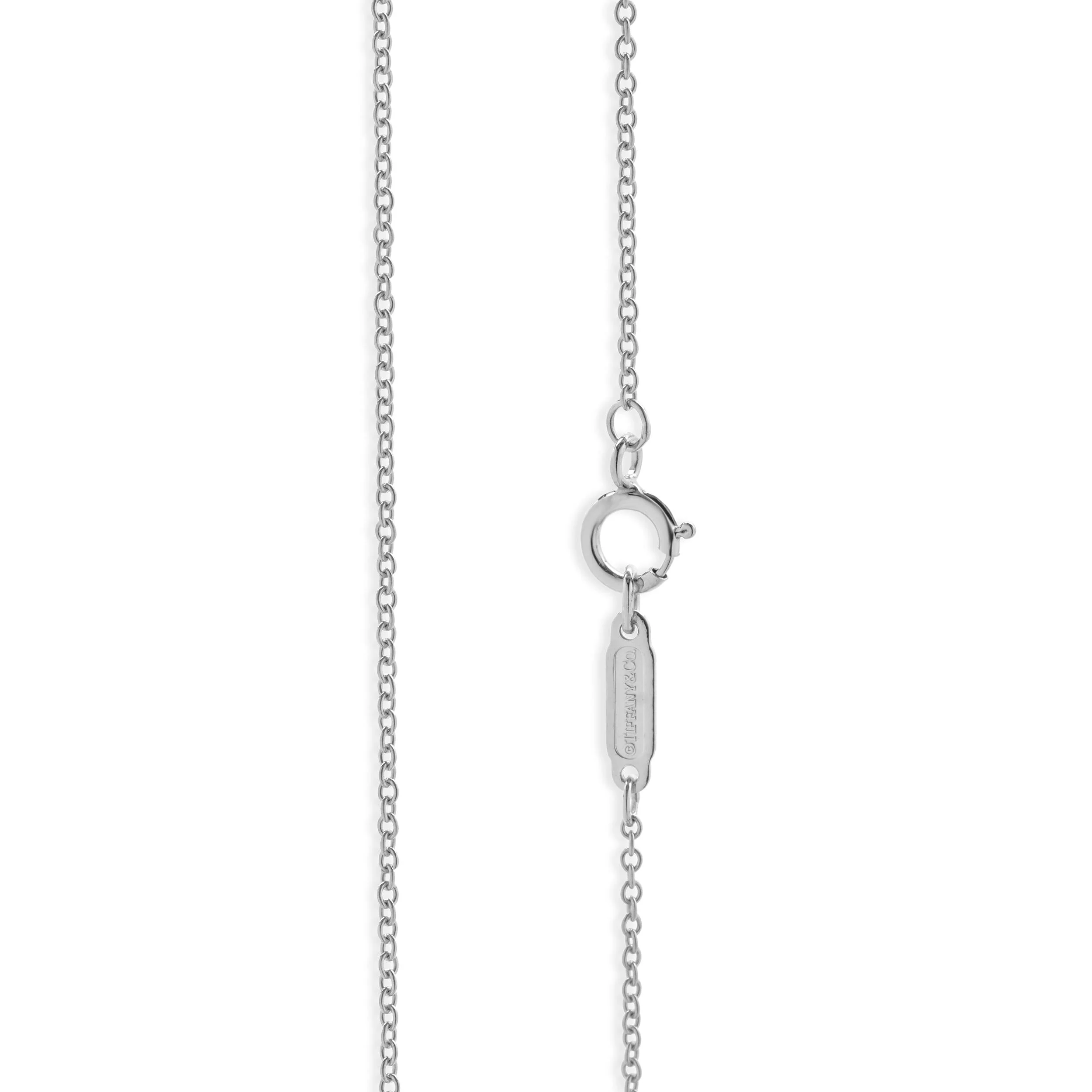 Tiffany & Co. Platinum Diamond Solitaire Necklace - Image 4