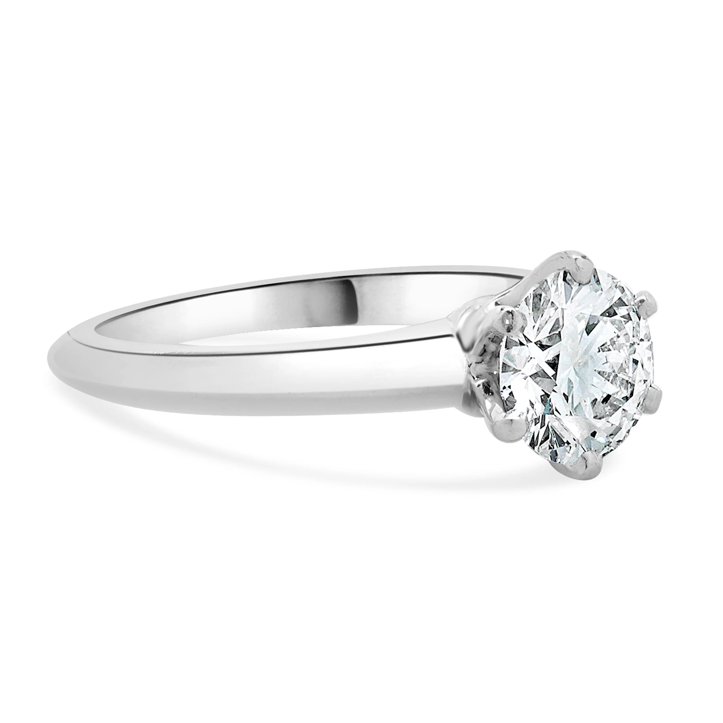 Tiffany & Co. Platinum Diamond Solitaire Ring - Image 2