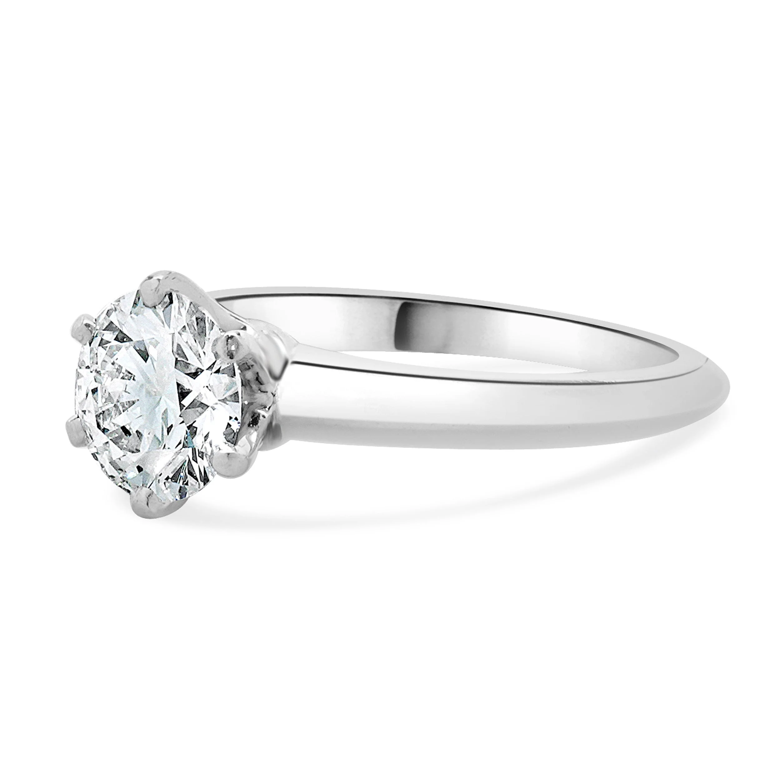 Tiffany & Co. Platinum Diamond Solitaire Ring - Image 4