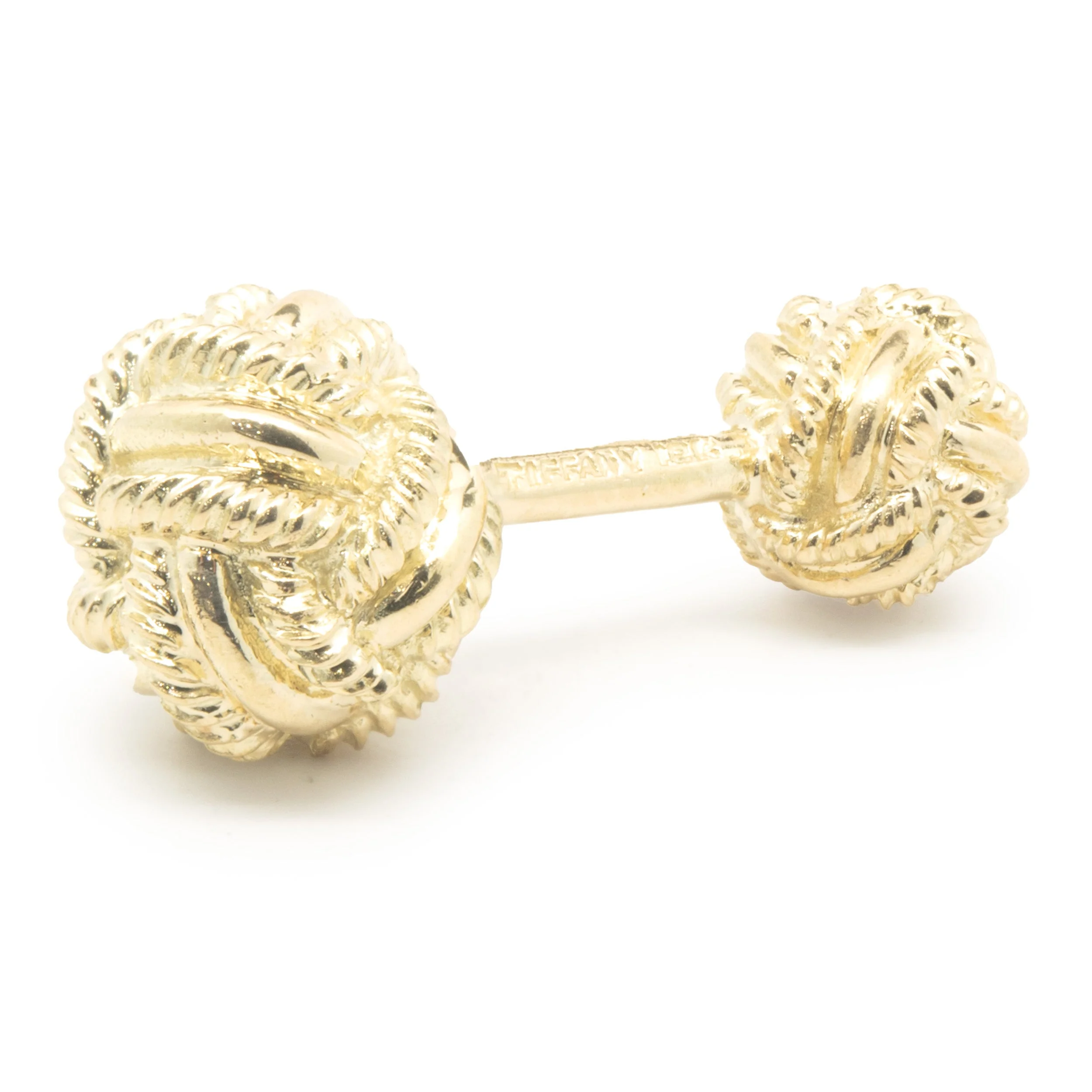Tiffany & Co. Schlumberger 18 Karat Yellow SINGLE Double Knot Cufflink - Image 2