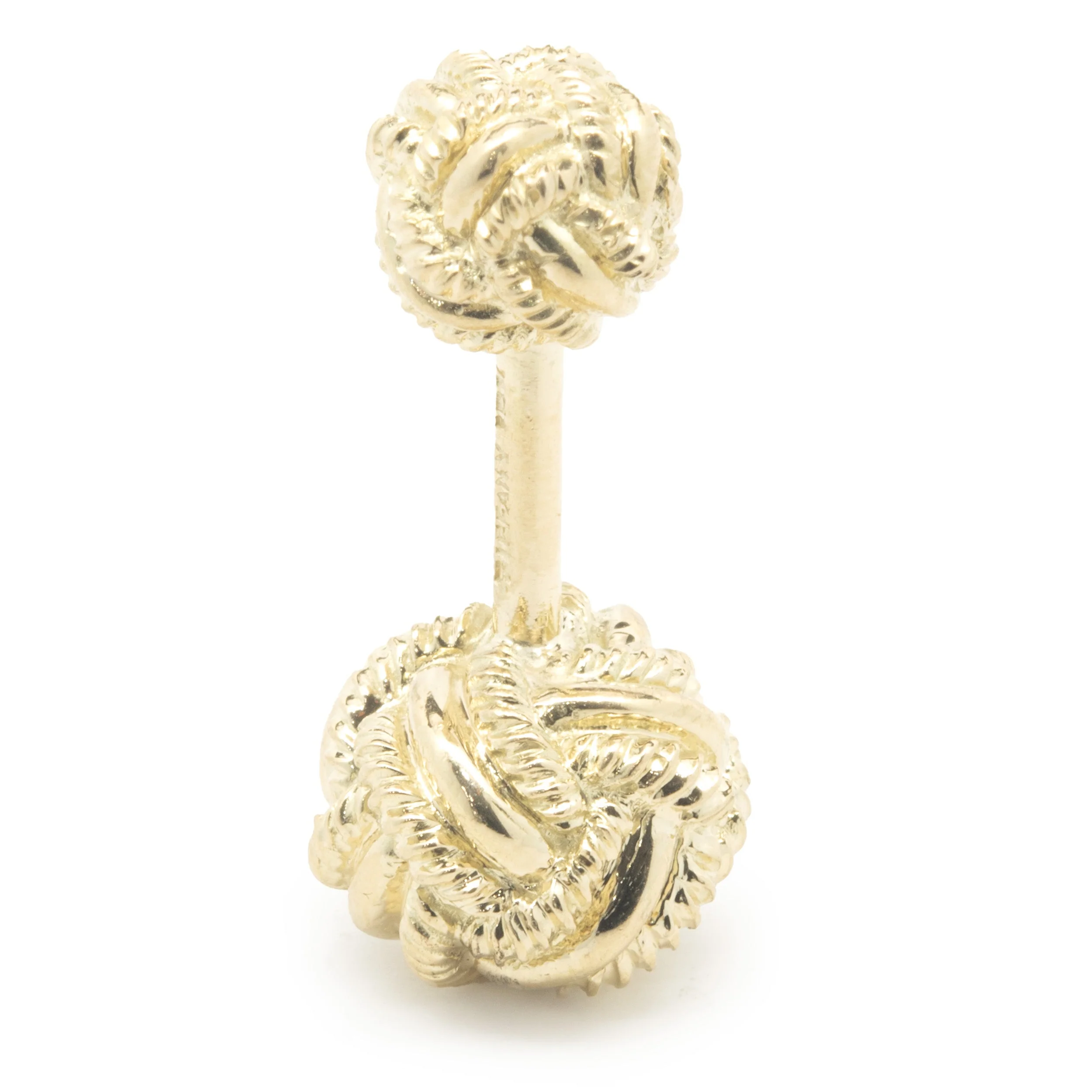 Tiffany & Co. Schlumberger 18 Karat Yellow SINGLE Double Knot Cufflink - Image 4
