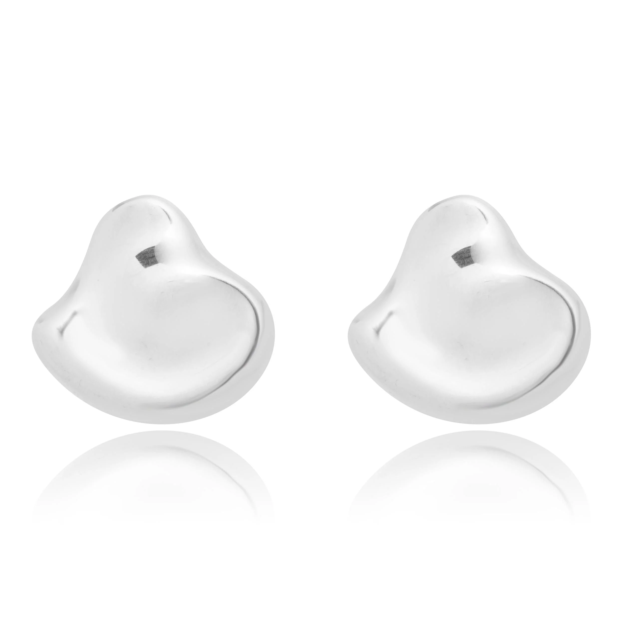 Tiffany & Co. Sterling Silver Elsa Peretti Heart Earrings - Image 2