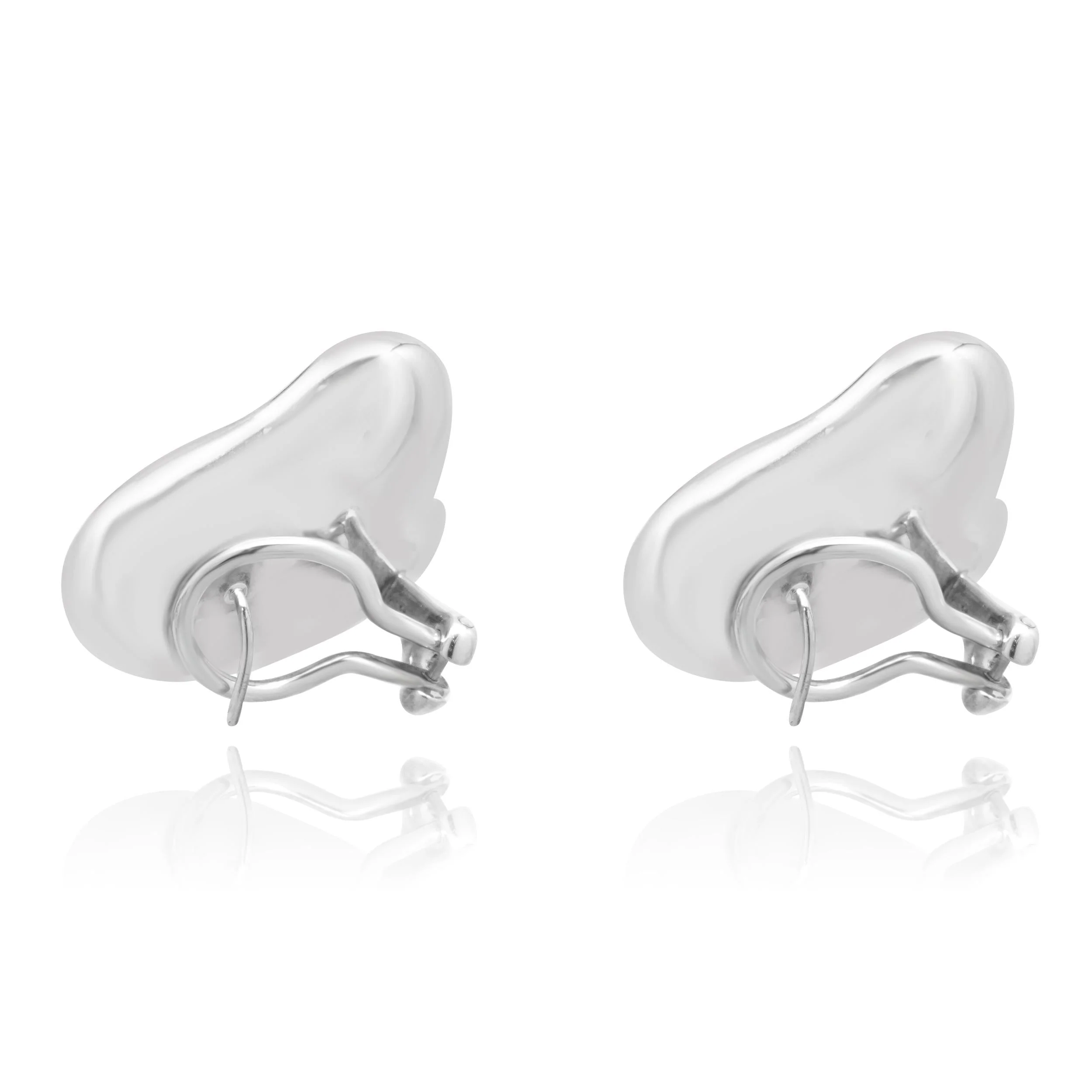 Tiffany & Co. Sterling Silver Elsa Peretti Heart Earrings - Image 3