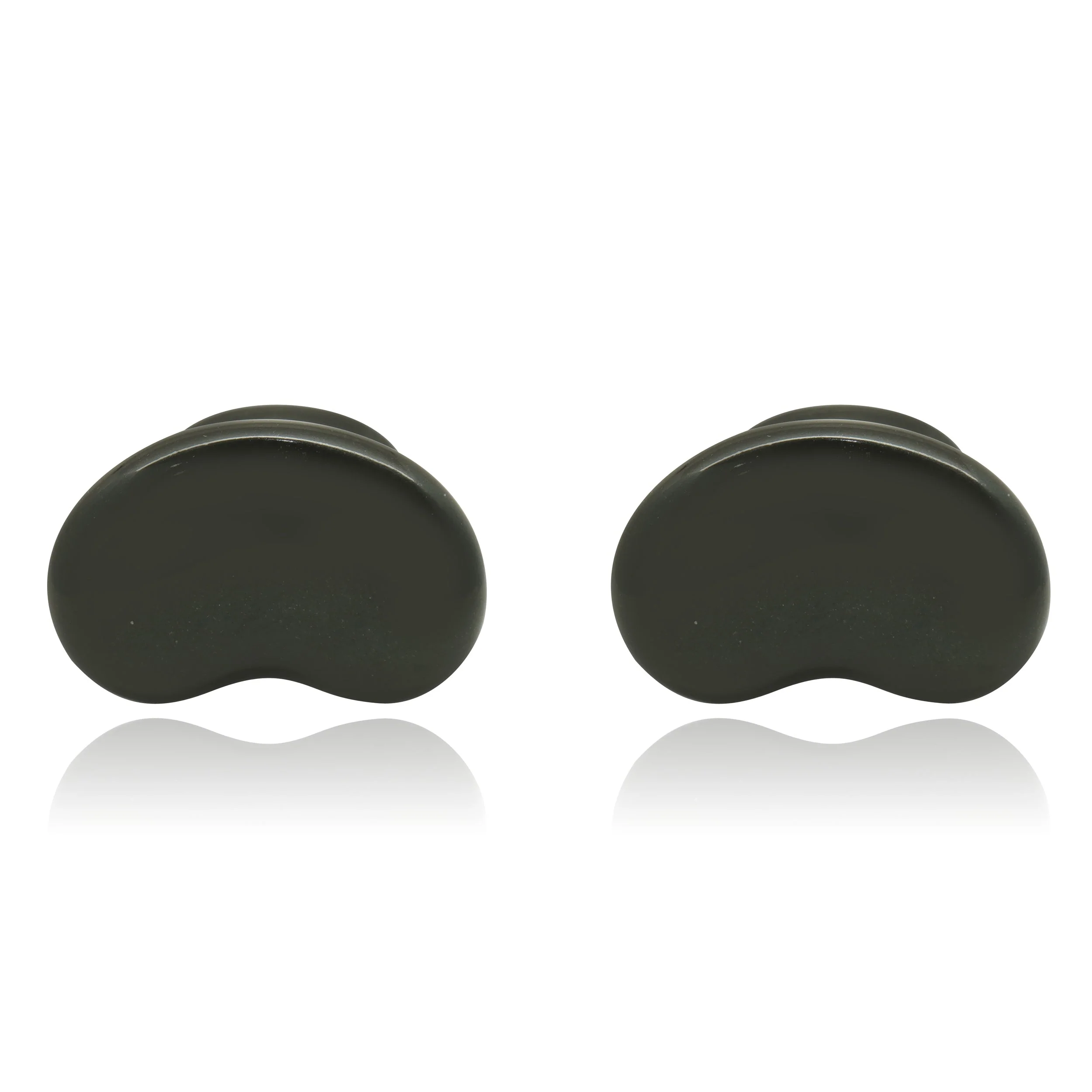 Tiffany & Co. Sterling Silver Elsa Peretti Jade Bean Cufflinks - Image 4