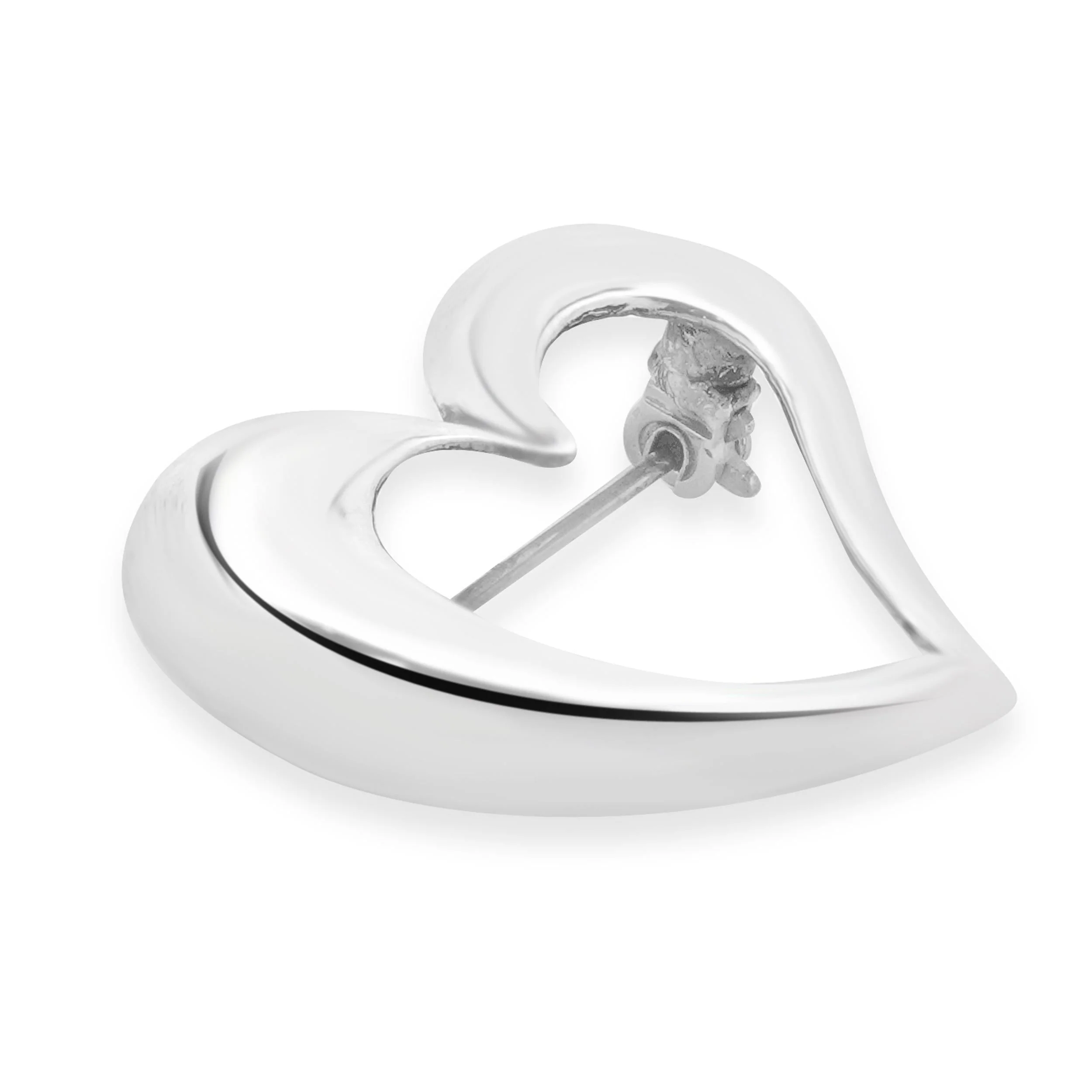 Tiffany & Co. Sterling Silver Open Heart Pin - Image 2