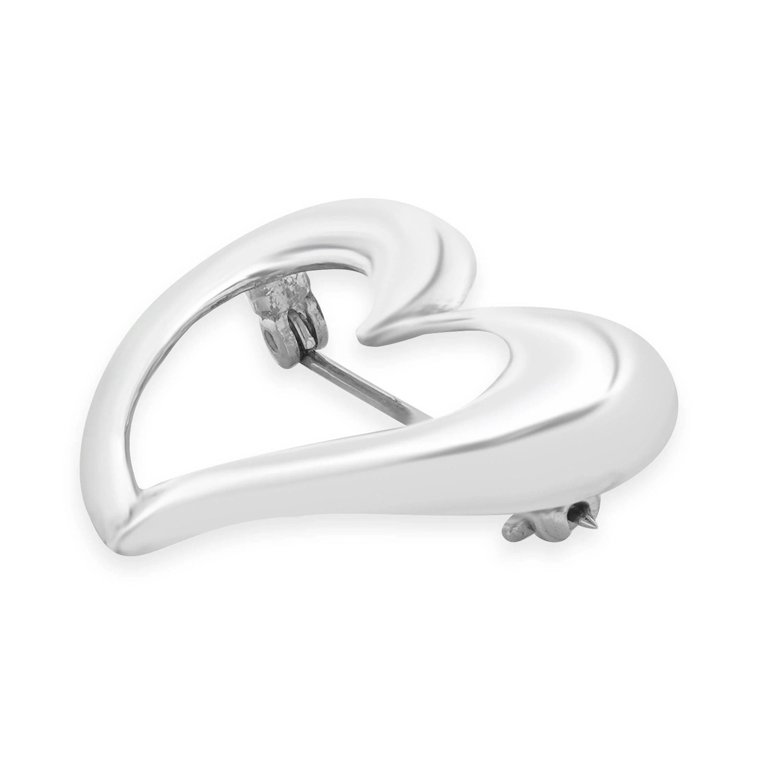 Tiffany & Co. Sterling Silver Open Heart Pin - Image 3