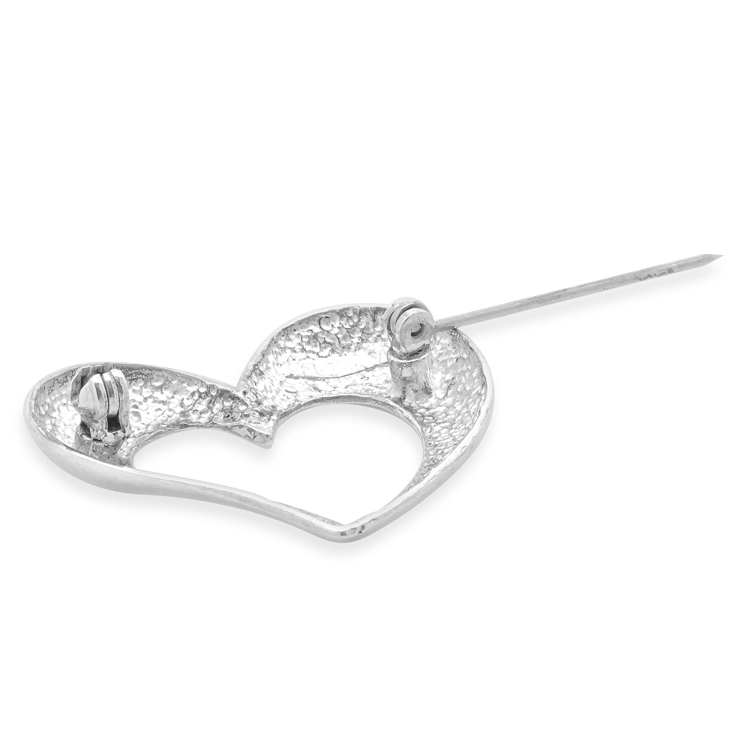 Tiffany & Co. Sterling Silver Open Heart Pin - Image 4