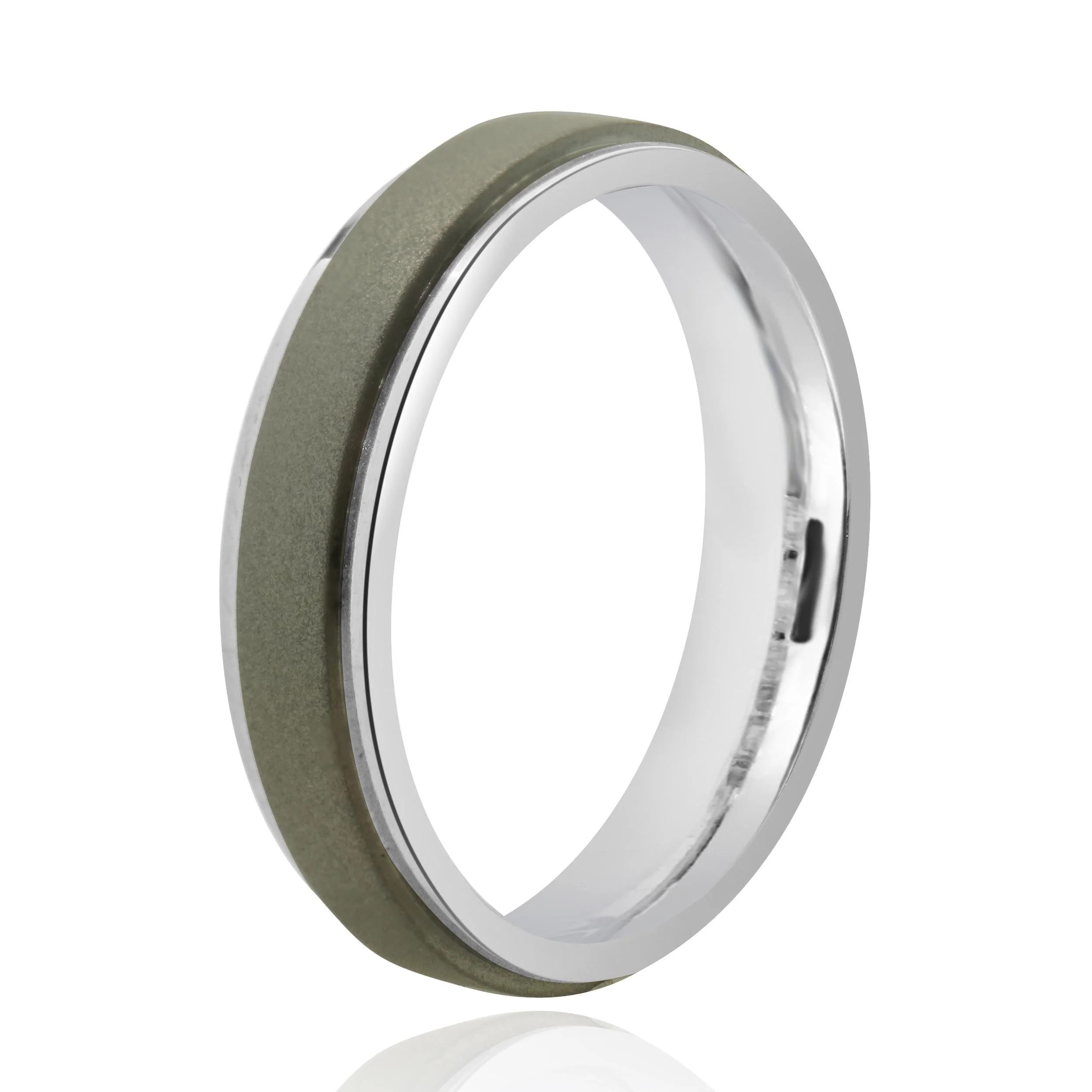 Titanium 5MM Stone Finished Band - Image 2