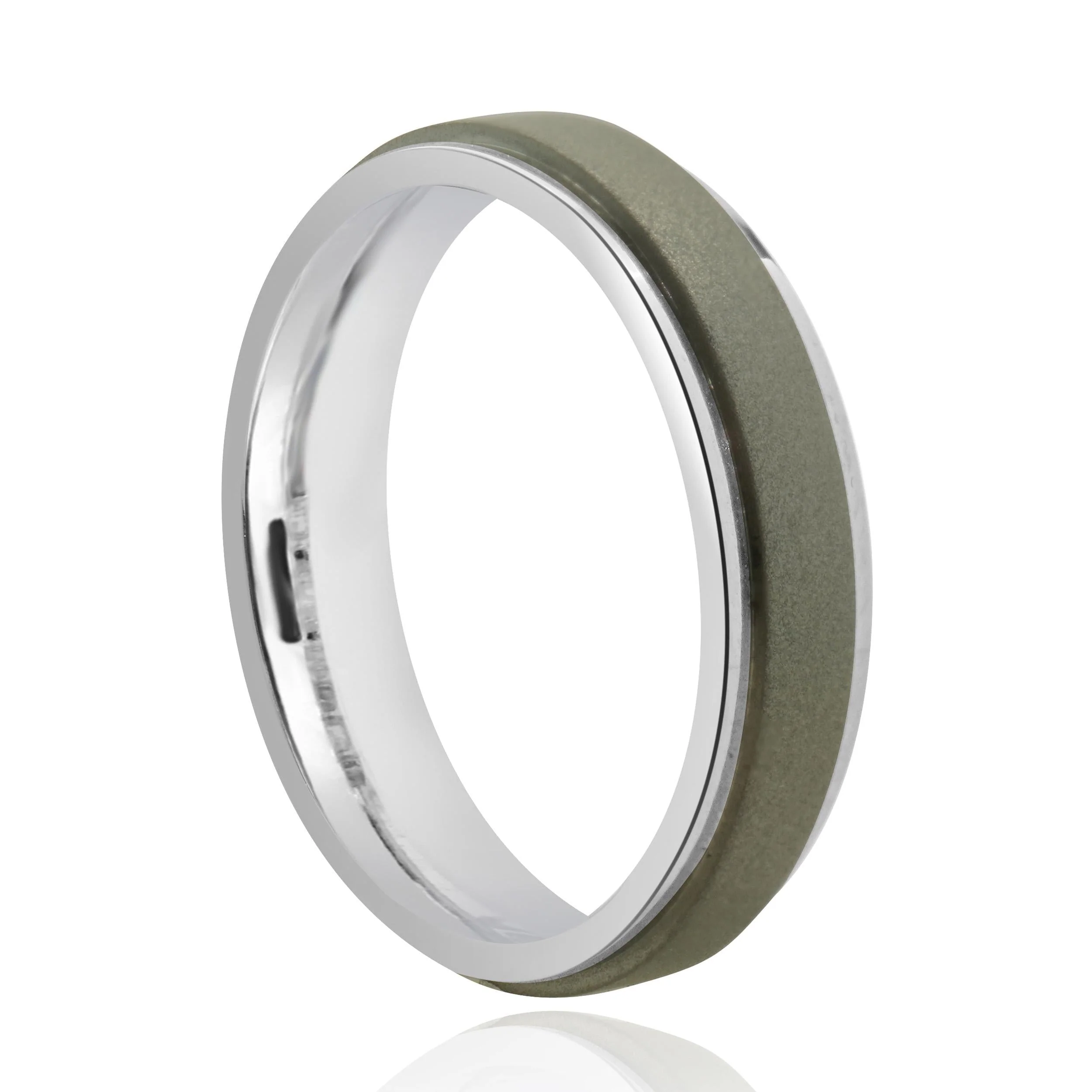 Titanium 5MM Stone Finished Band - Image 3