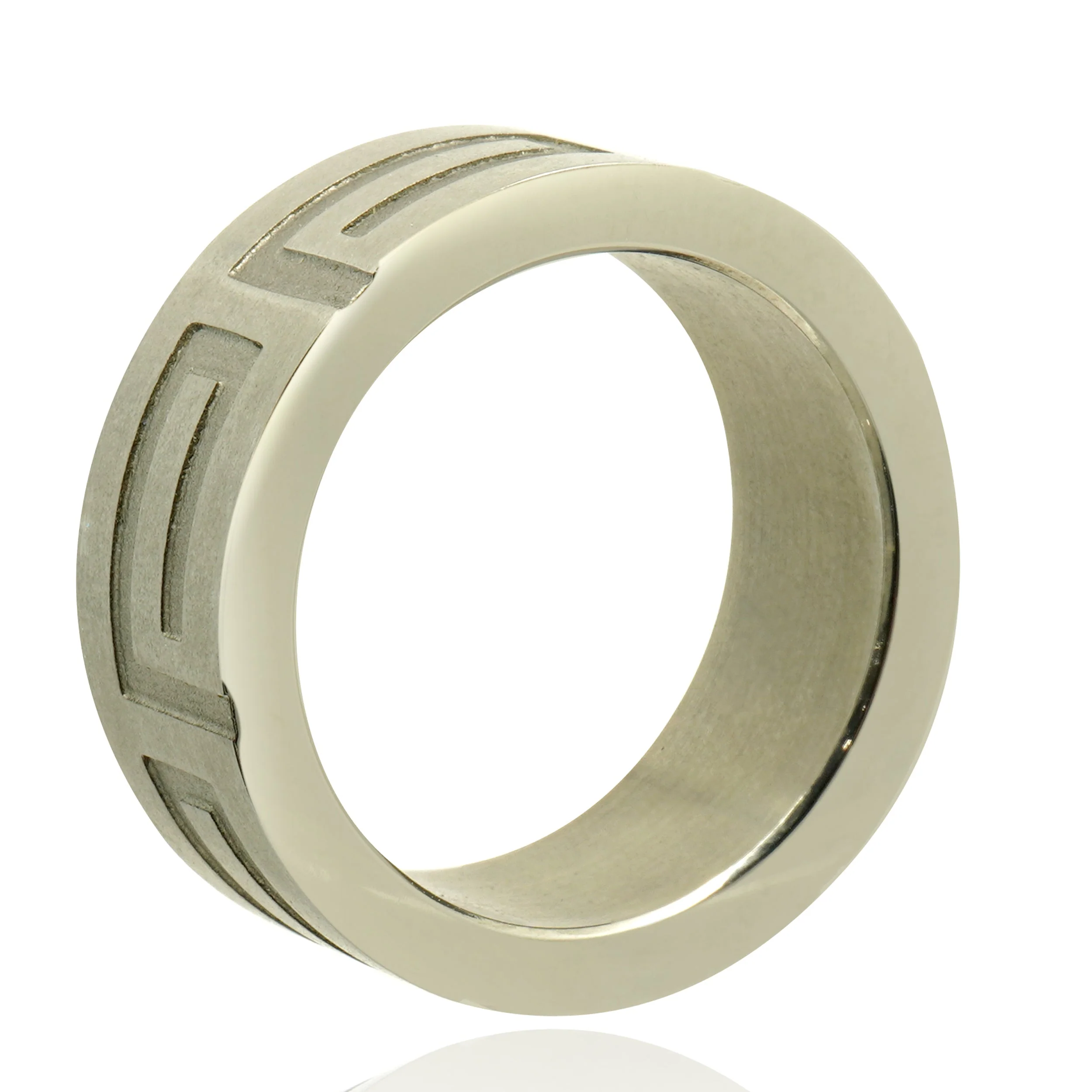 Titanium 8.15MM Matte Etched Ring - Image 2