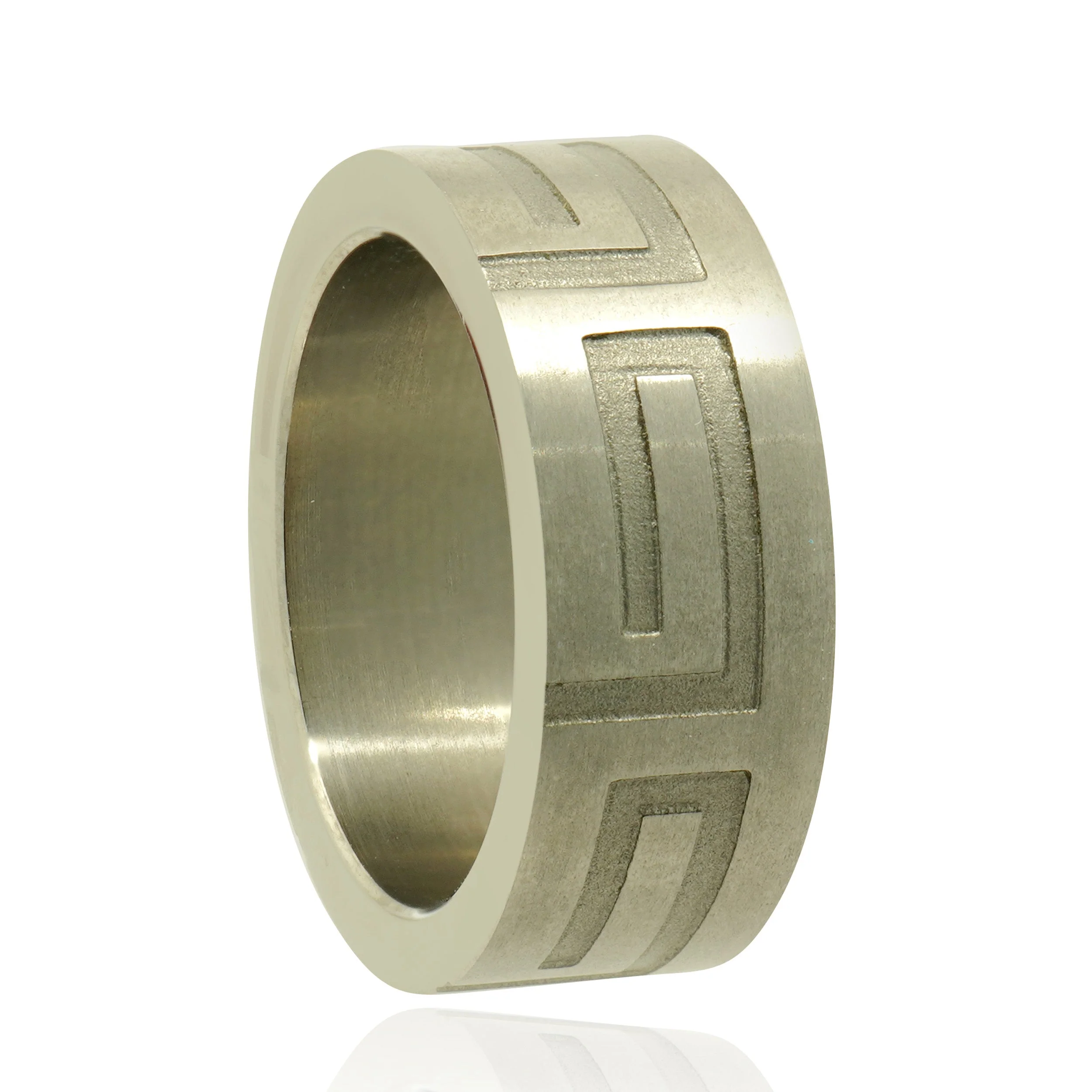 Titanium 8.15MM Matte Etched Ring - Image 4
