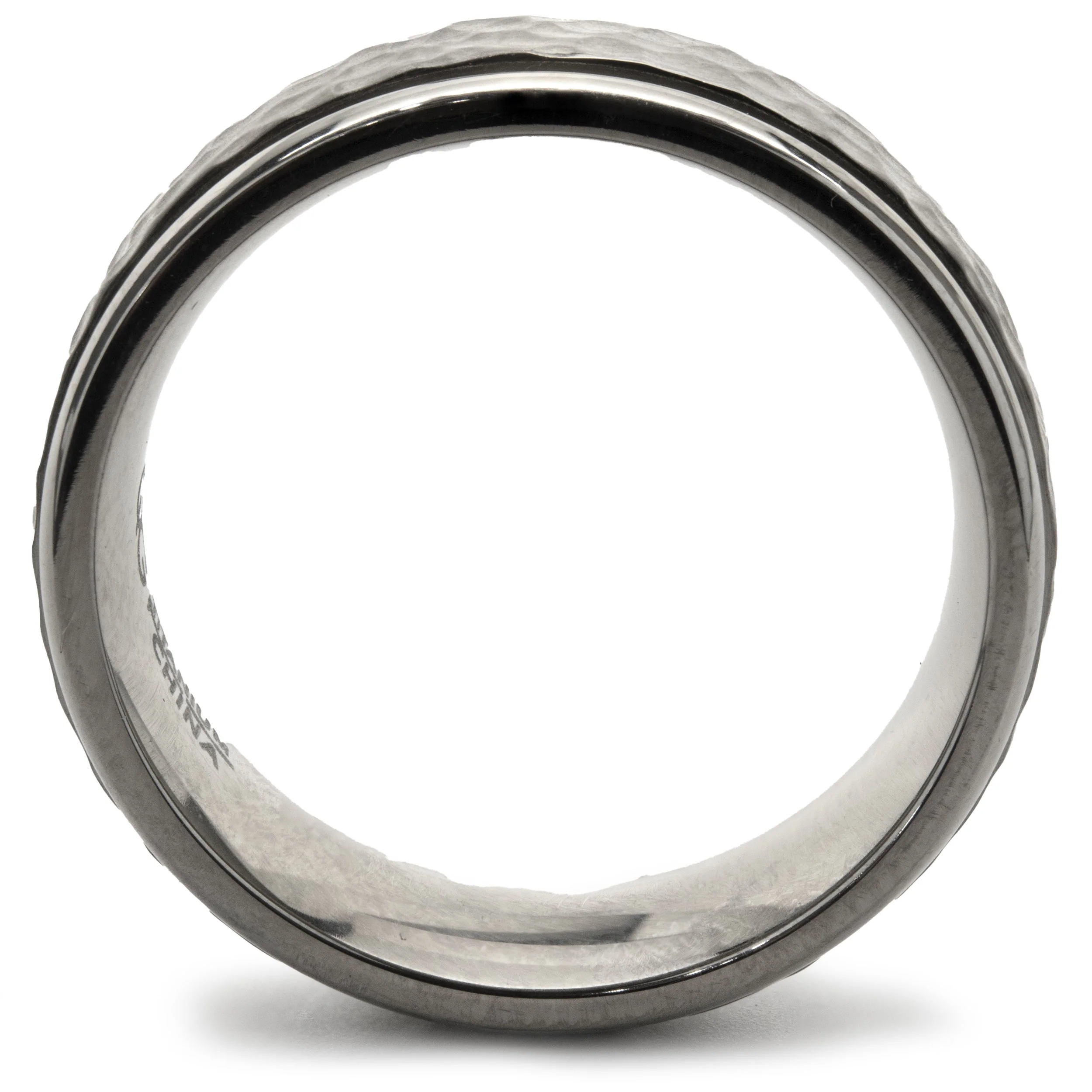 Titanium 8MM Band with Hammered Finish - Image 4
