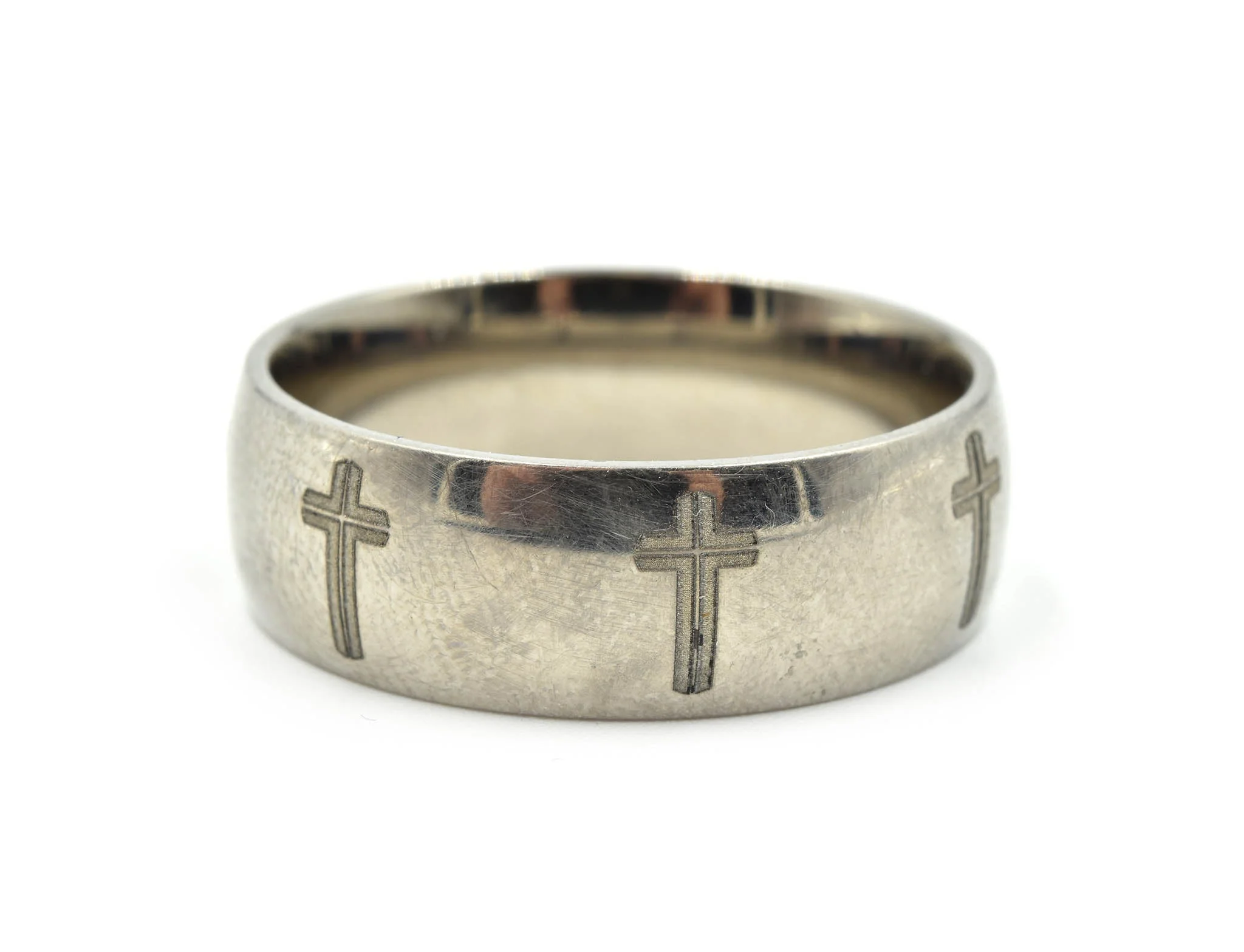 Titanium Gents Cross Band Size 12 - Image 3