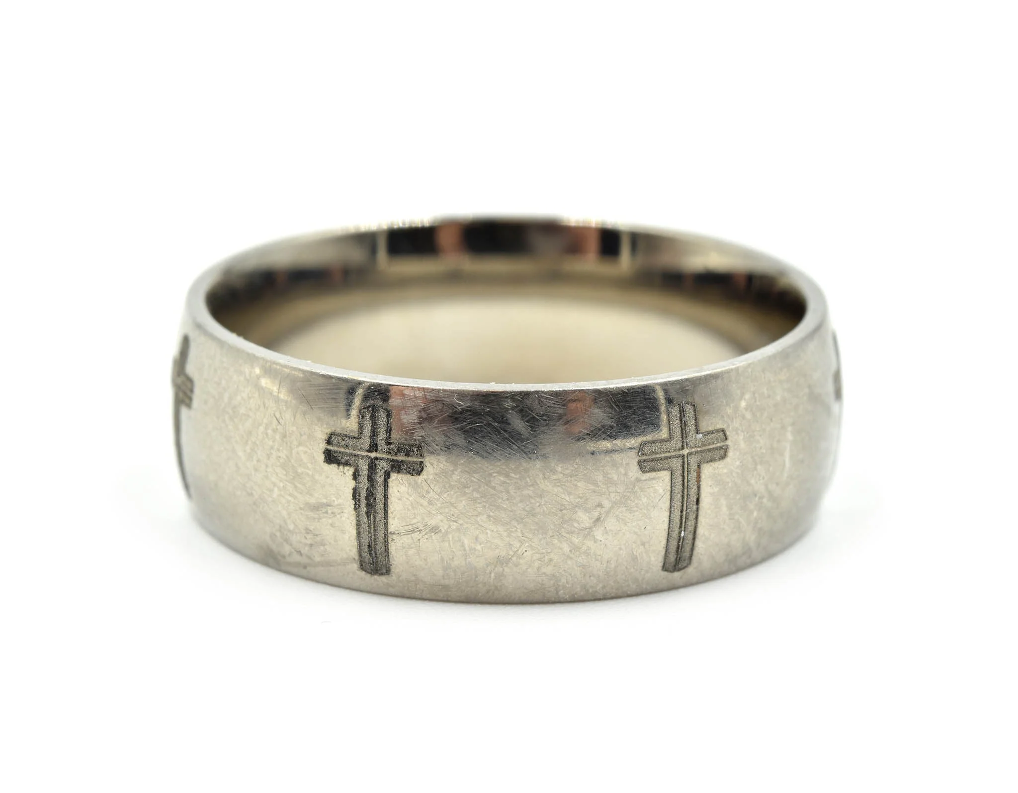 Titanium Gents Cross Band Size 12 - Image 4