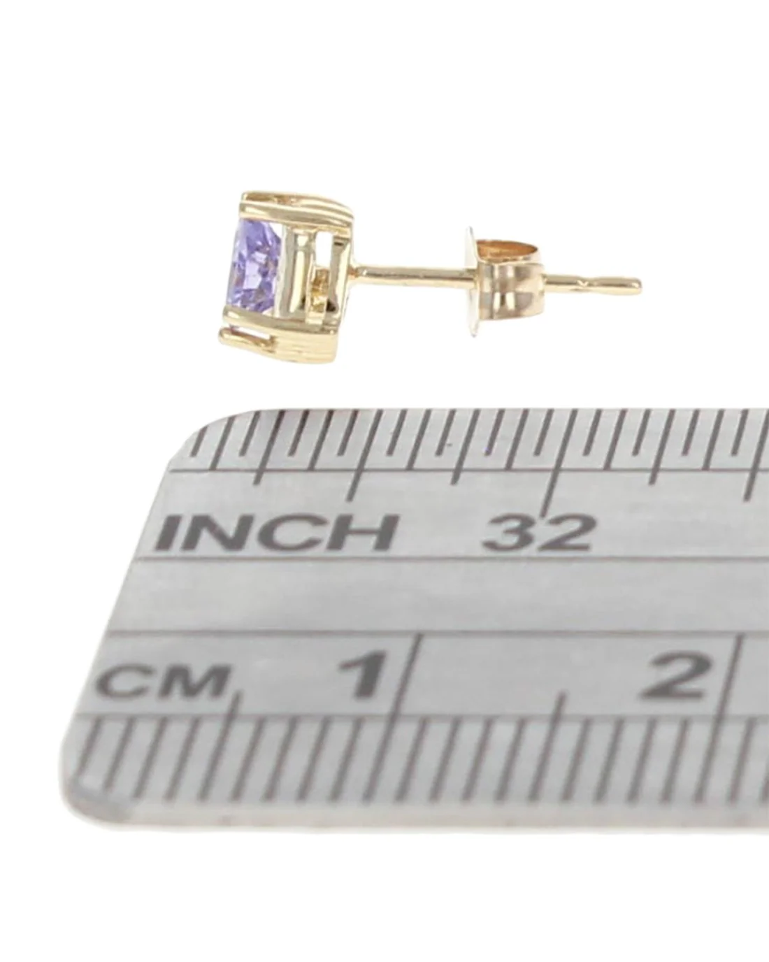 Trilliant Tanzanite Stud Earrings - Image 3