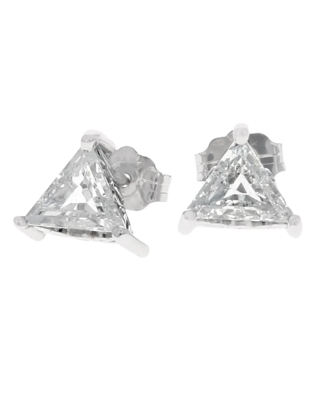 Trillion Cut Diamond Stud Earrings - Image 2